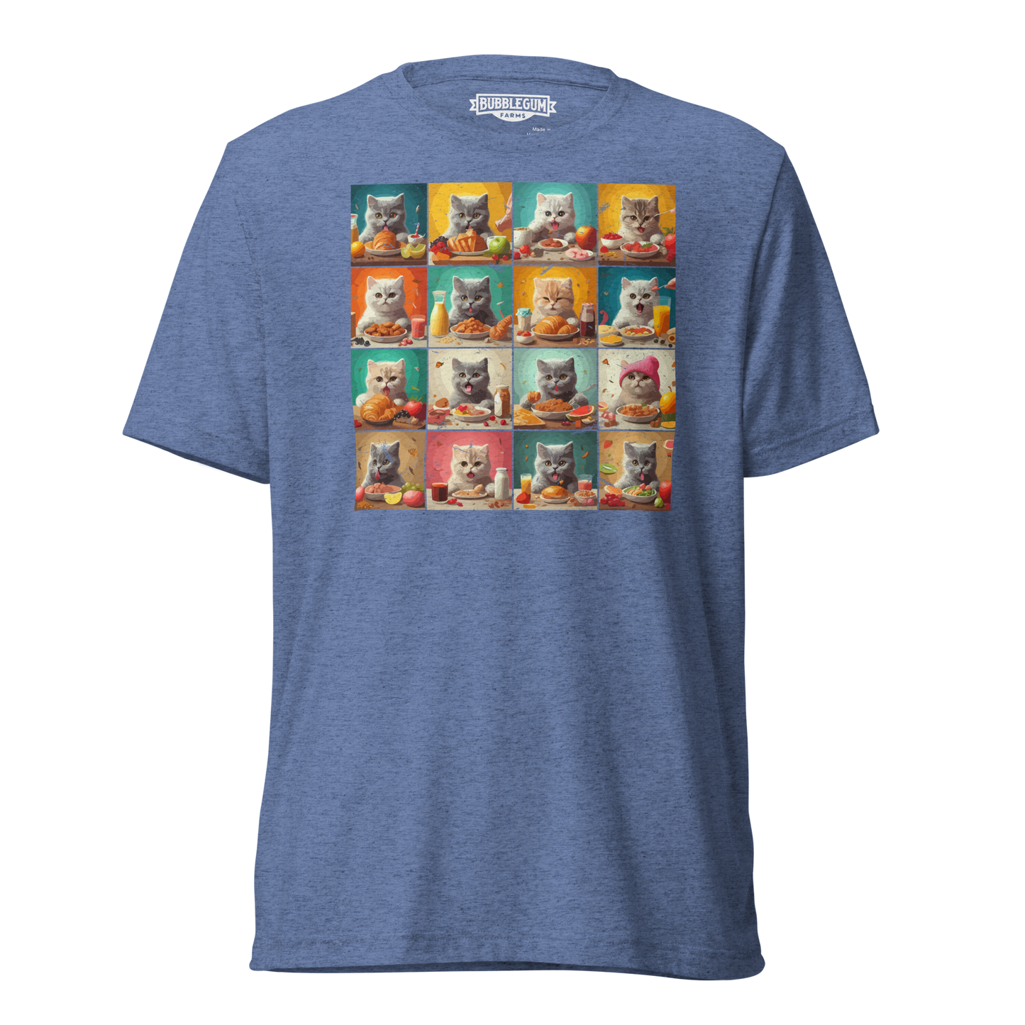 Kittens Eating Collage - Unisex Triblend