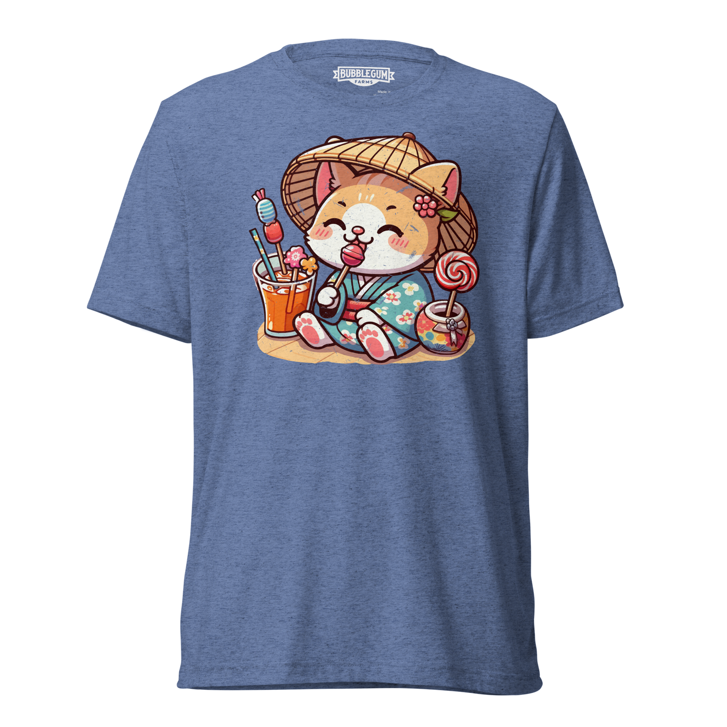 Orange Kitten in a Kimono - Unisex Triblend