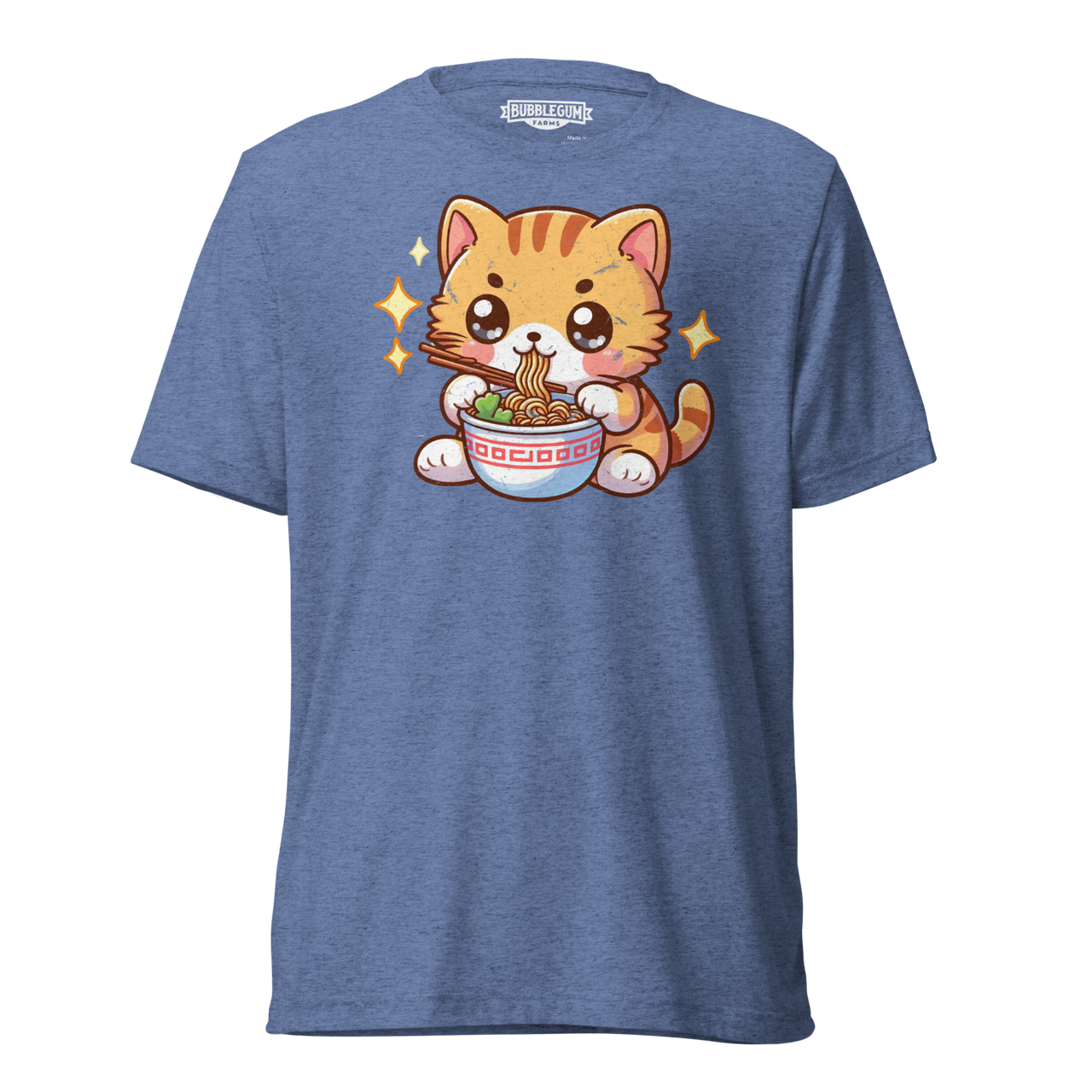 Orange Kitten - Eating Ramen - Unisex Triblend