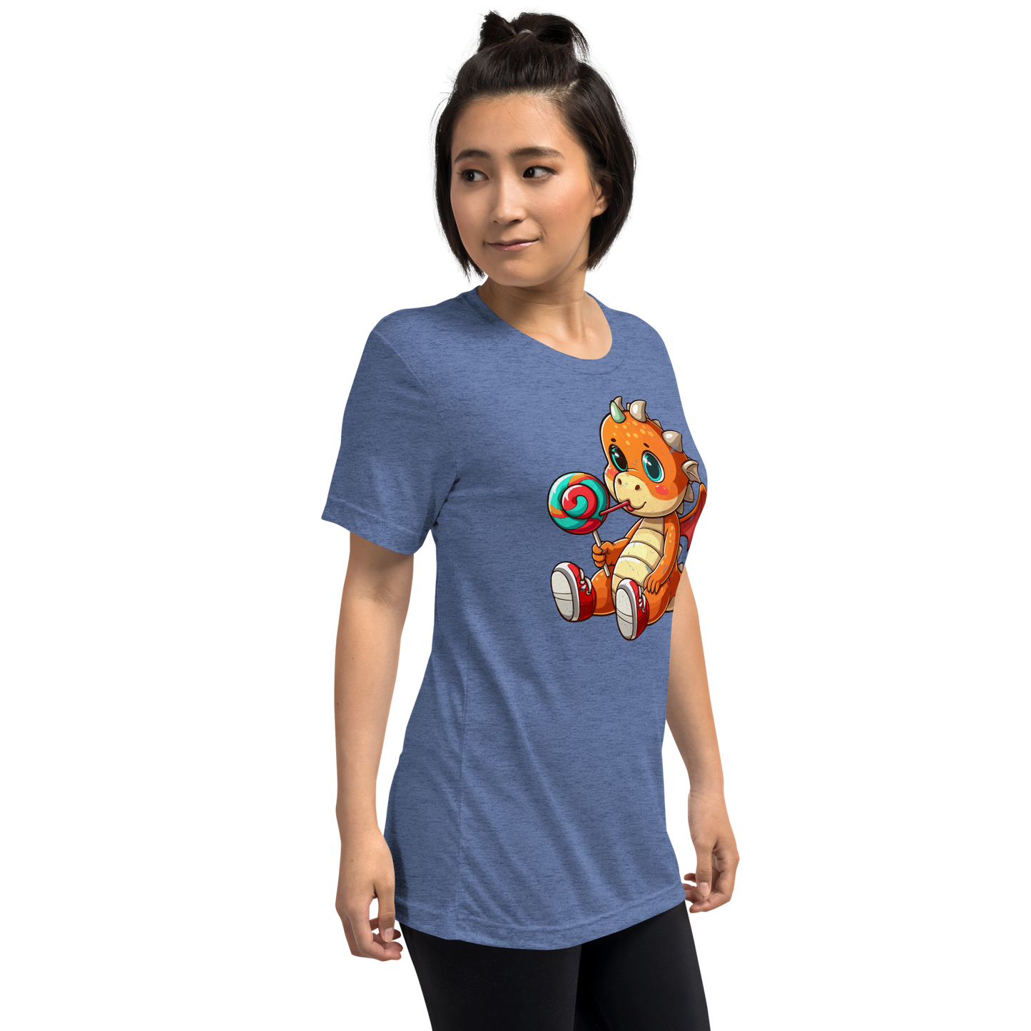 Baby Dragon with Lolipop - Unisex Triblend Tee