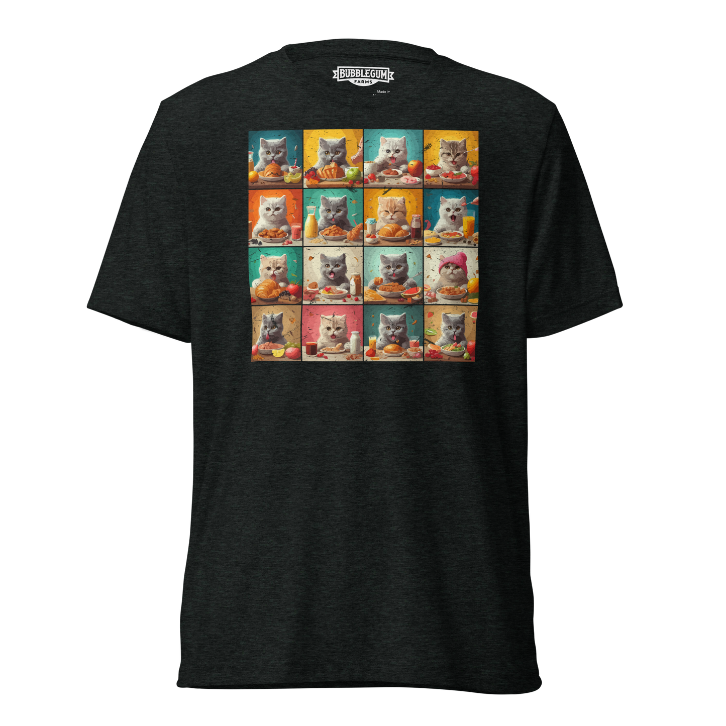 Kittens Eating Collage - Unisex Triblend