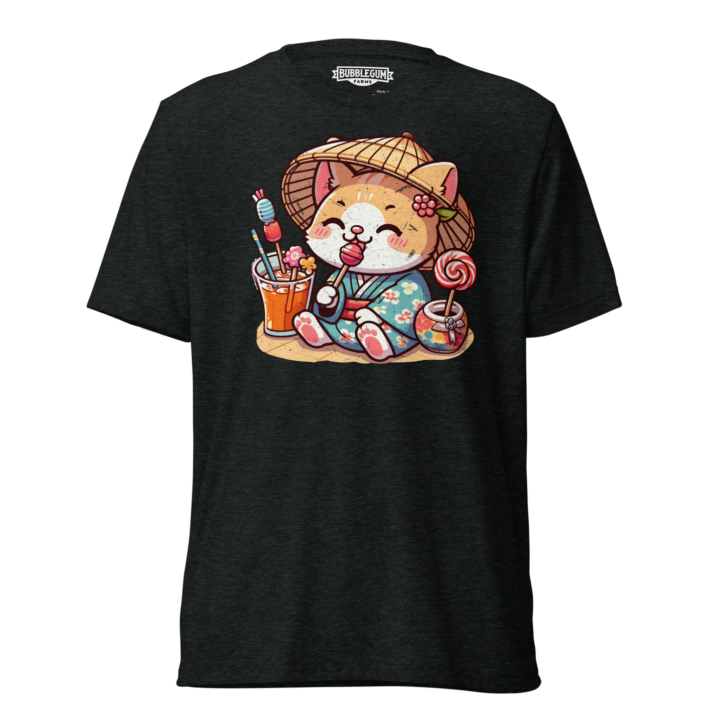 Orange Kitten in a Kimono - Unisex Triblend