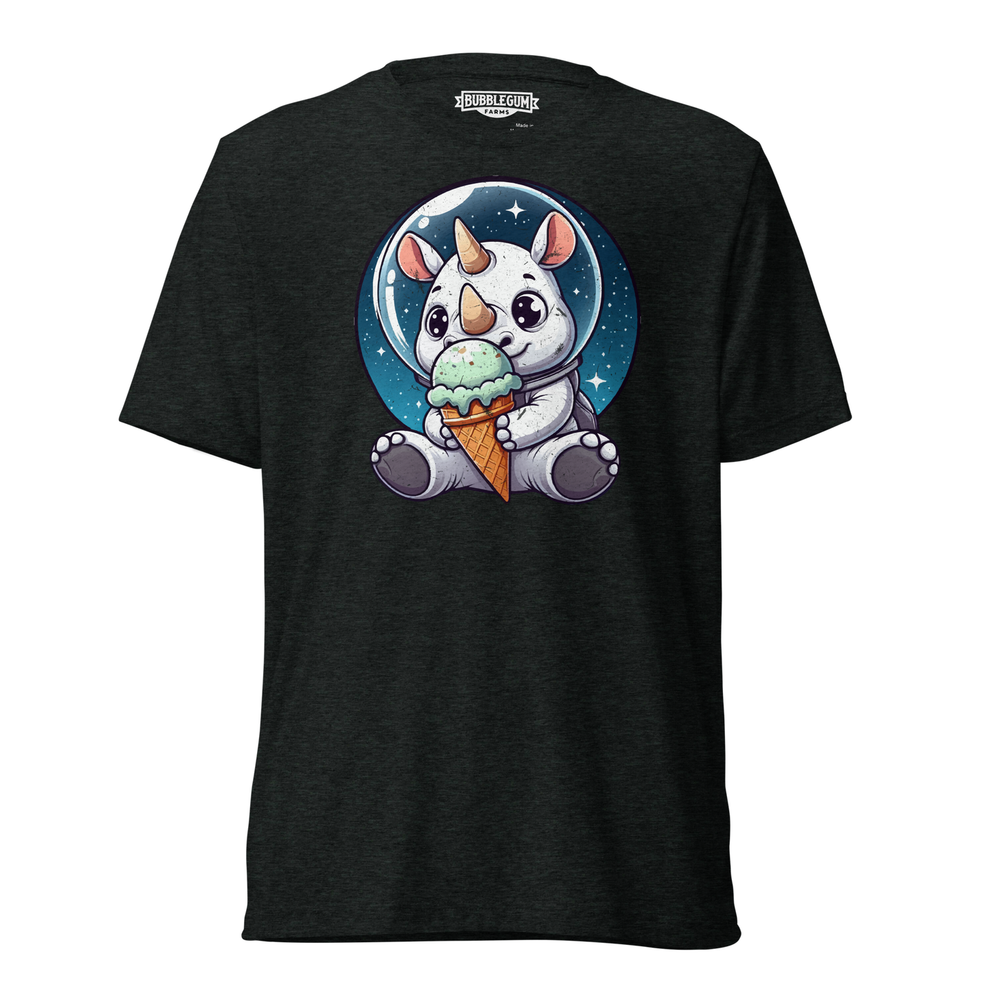 Space Rhino - Eating Ice Cream - Unisex Triblend