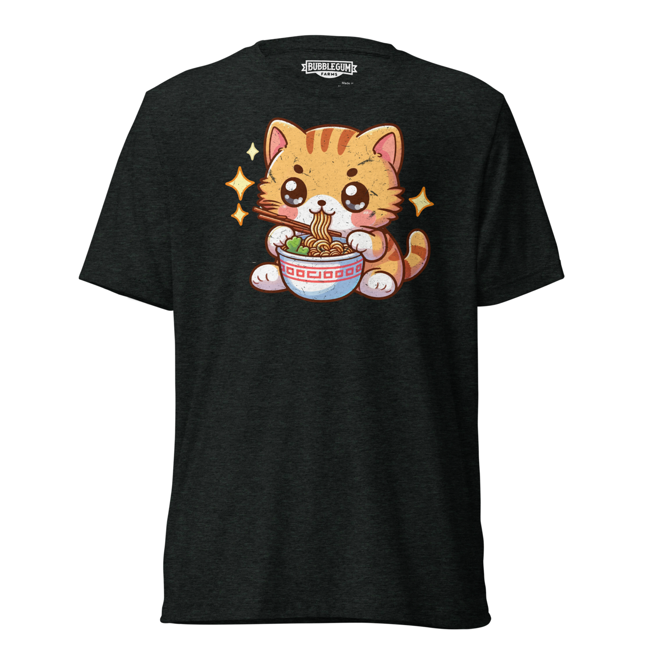 Orange Kitten - Eating Ramen - Unisex Triblend