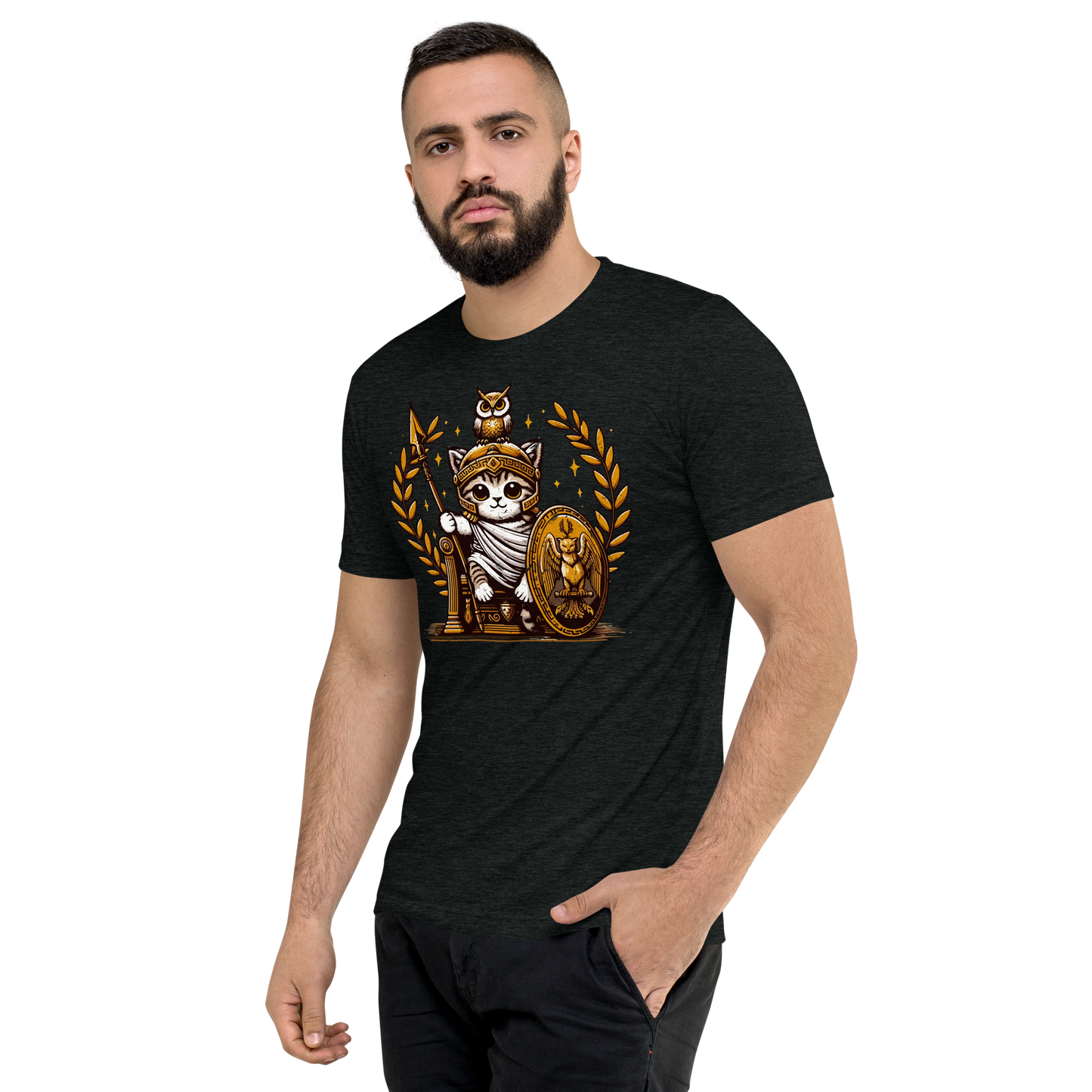 Roman Kitten with Owl - Unisex Triblend