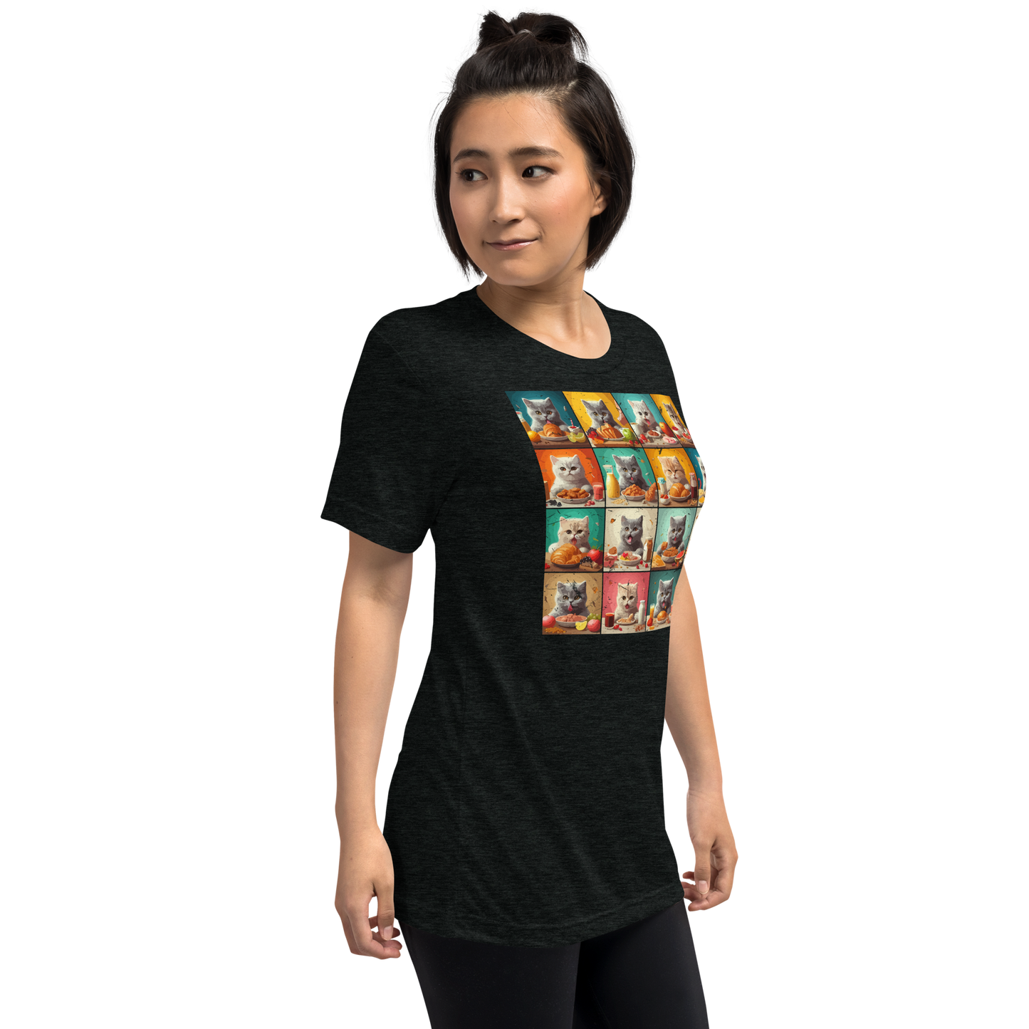 Kittens Eating Collage - Unisex Triblend