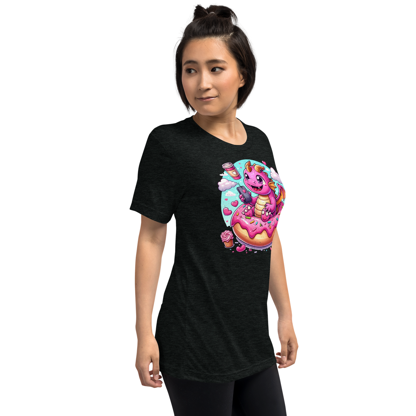 Pink Dragon - Loving Coffee and Donuts - Unisex Triblend