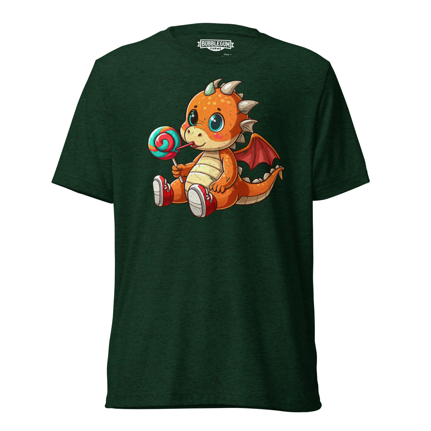 Baby Dragon with Lolipop - Unisex Triblend Tee