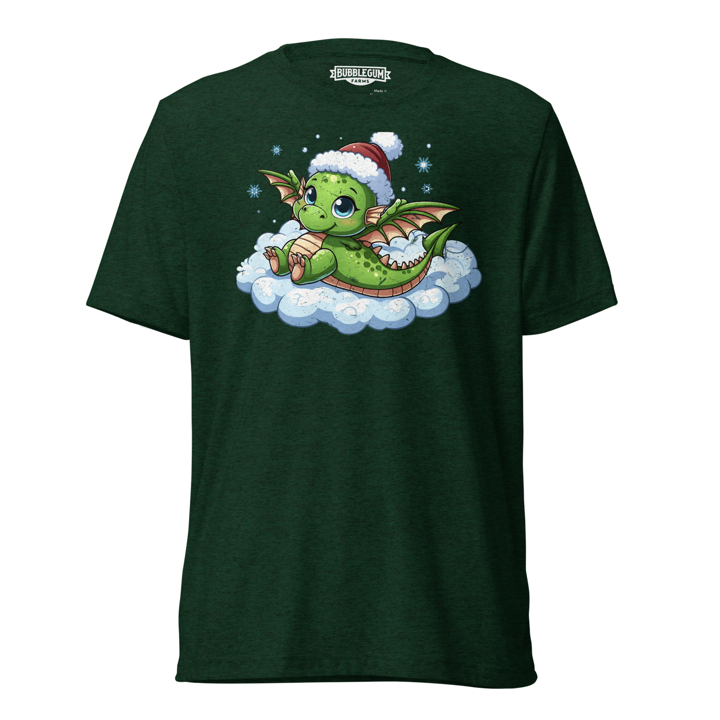Green Dragon in the Clouds - Unisex Triblend Tee