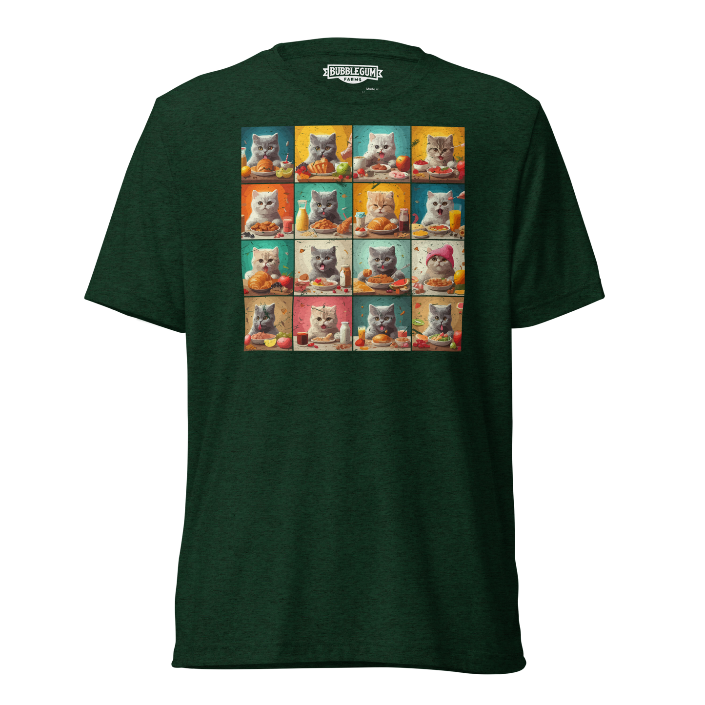 Kittens Eating Collage - Unisex Triblend