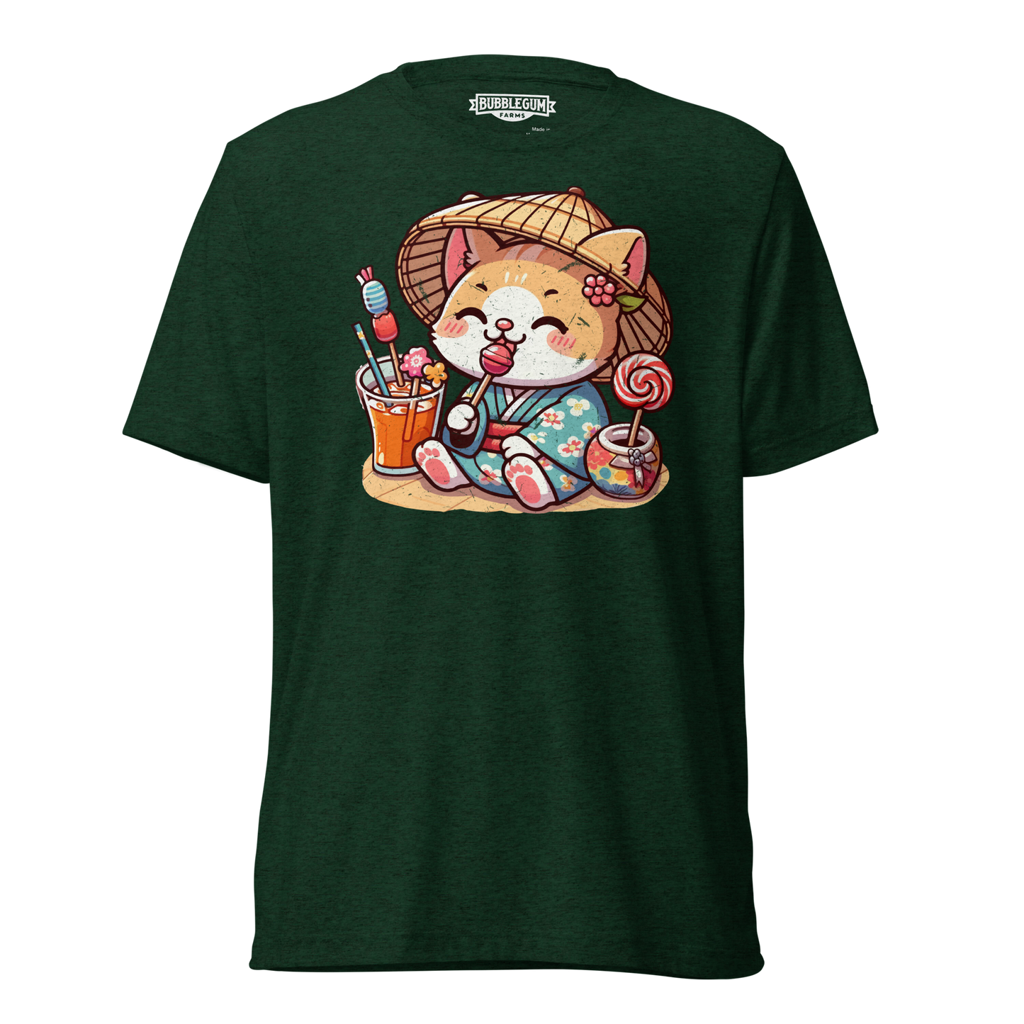 Orange Kitten in a Kimono - Unisex Triblend
