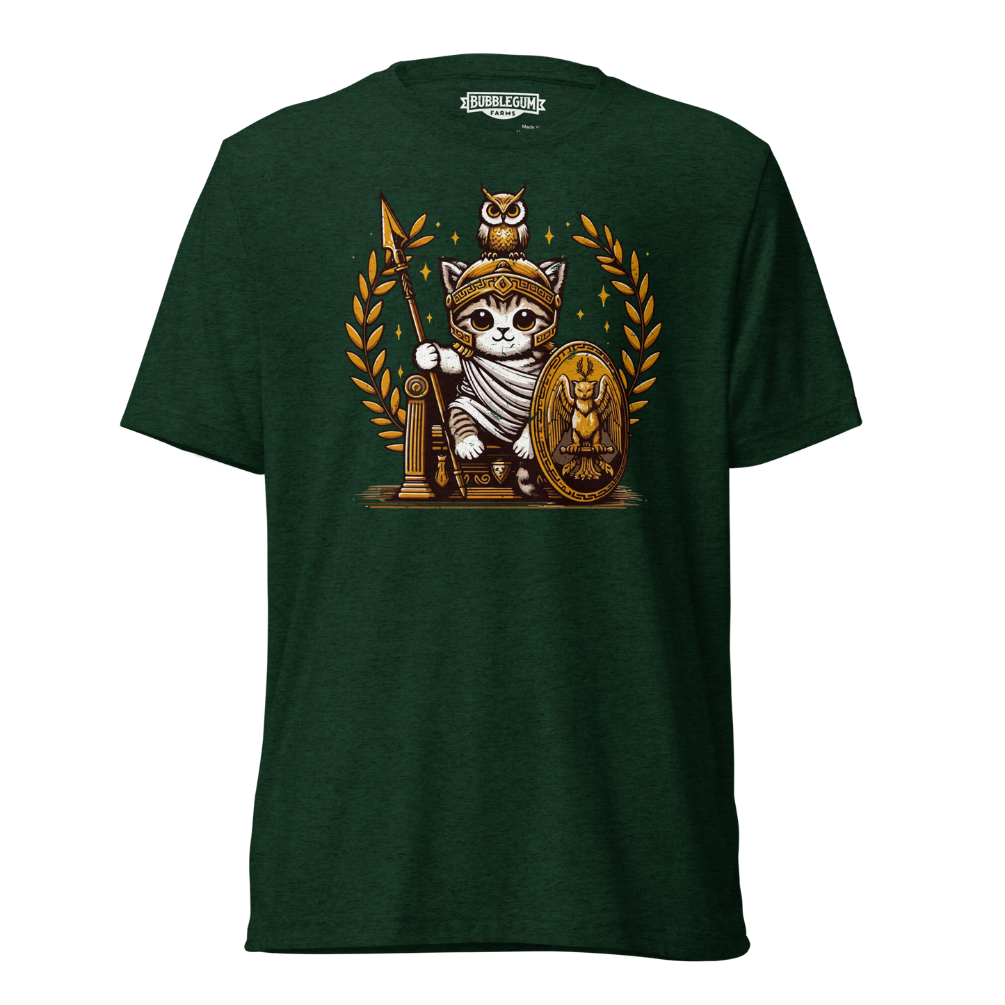 Roman Kitten with Owl - Unisex Triblend