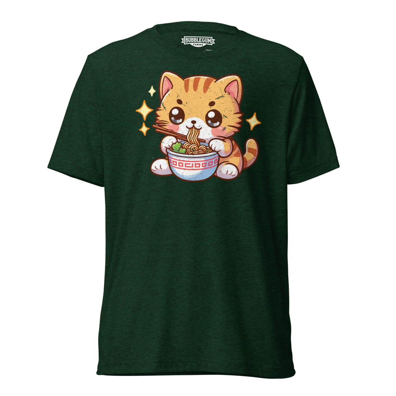 Orange Kitten - Eating Ramen - Unisex Triblend