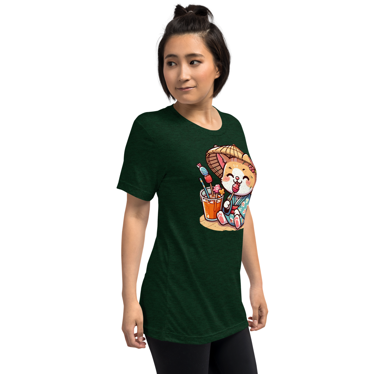 Orange Kitten in a Kimono - Unisex Triblend