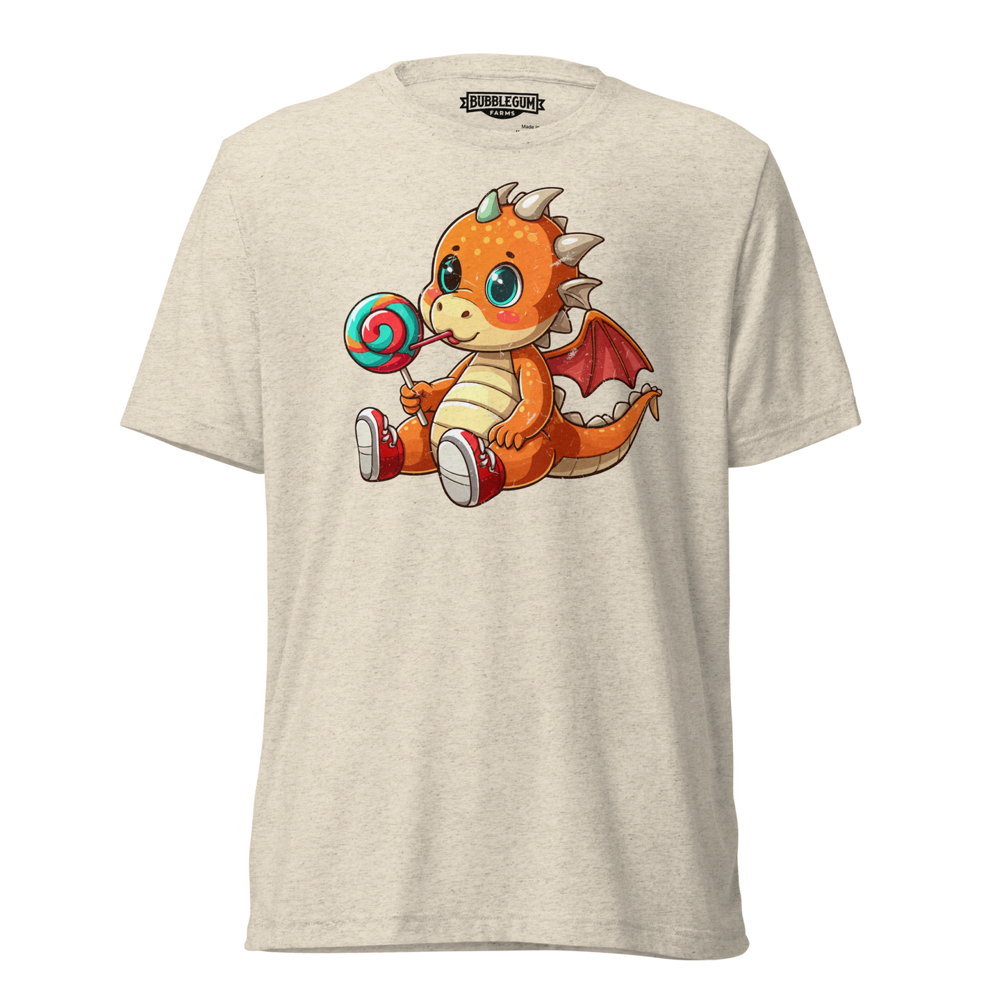 Baby Dragon with Lolipop - Unisex Triblend Tee