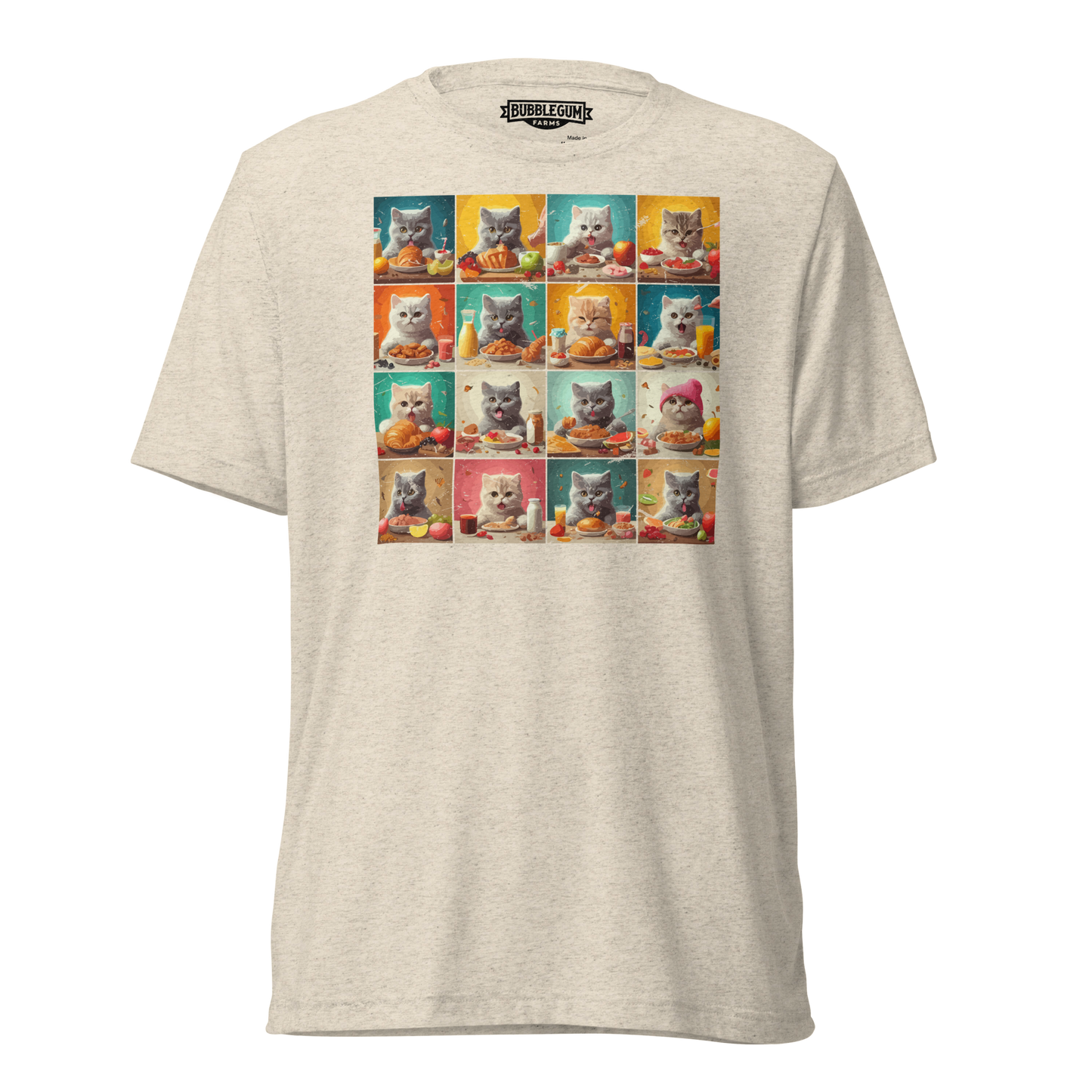 Kittens Eating Collage - Unisex Triblend