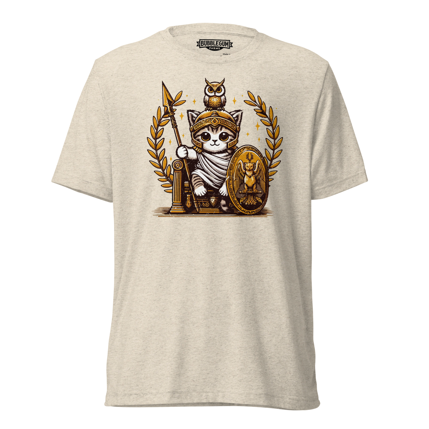 Roman Kitten with Owl - Unisex Triblend