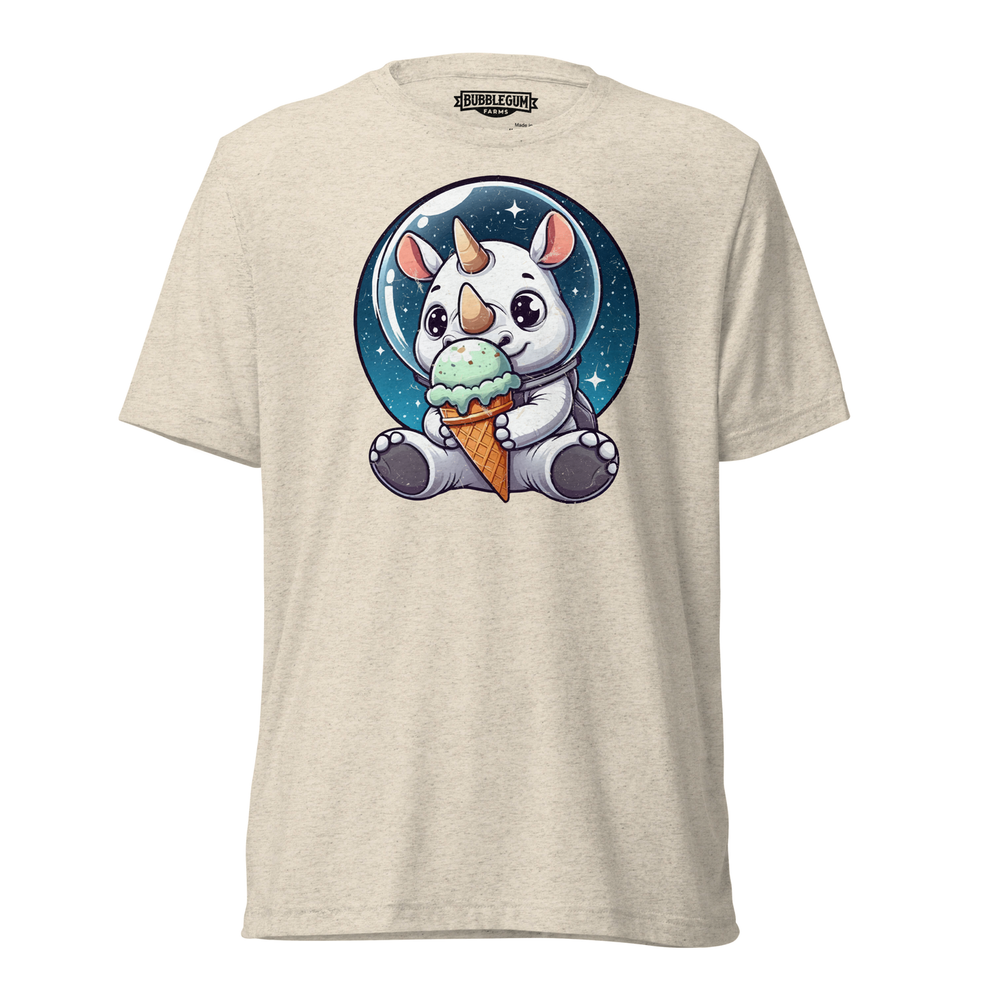 Space Rhino - Eating Ice Cream - Unisex Triblend
