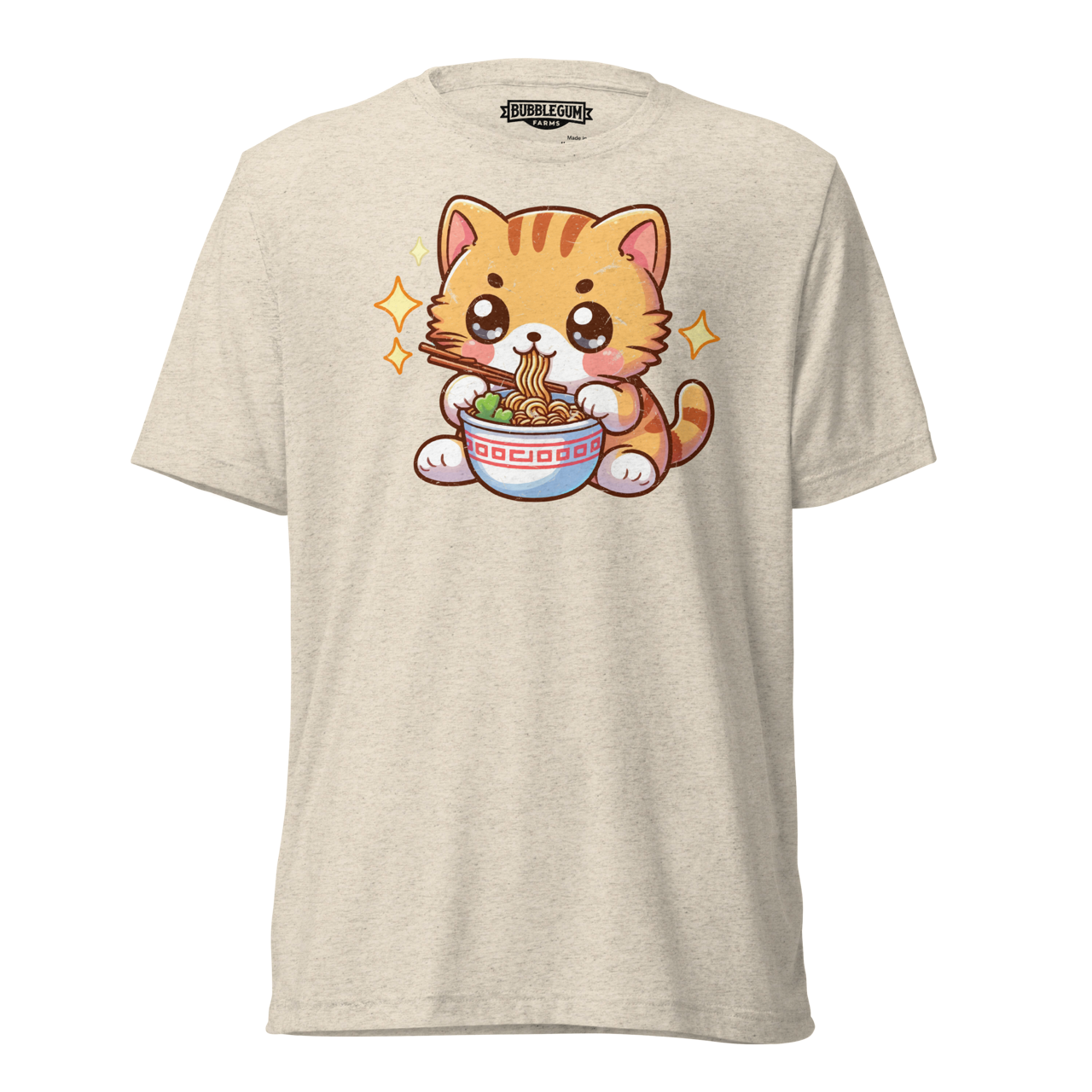 Orange Kitten - Eating Ramen - Unisex Triblend