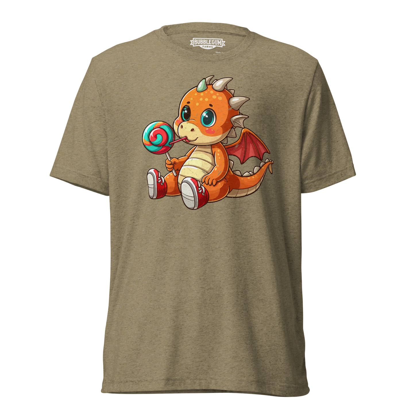 Baby Dragon with Lolipop - Unisex Triblend Tee