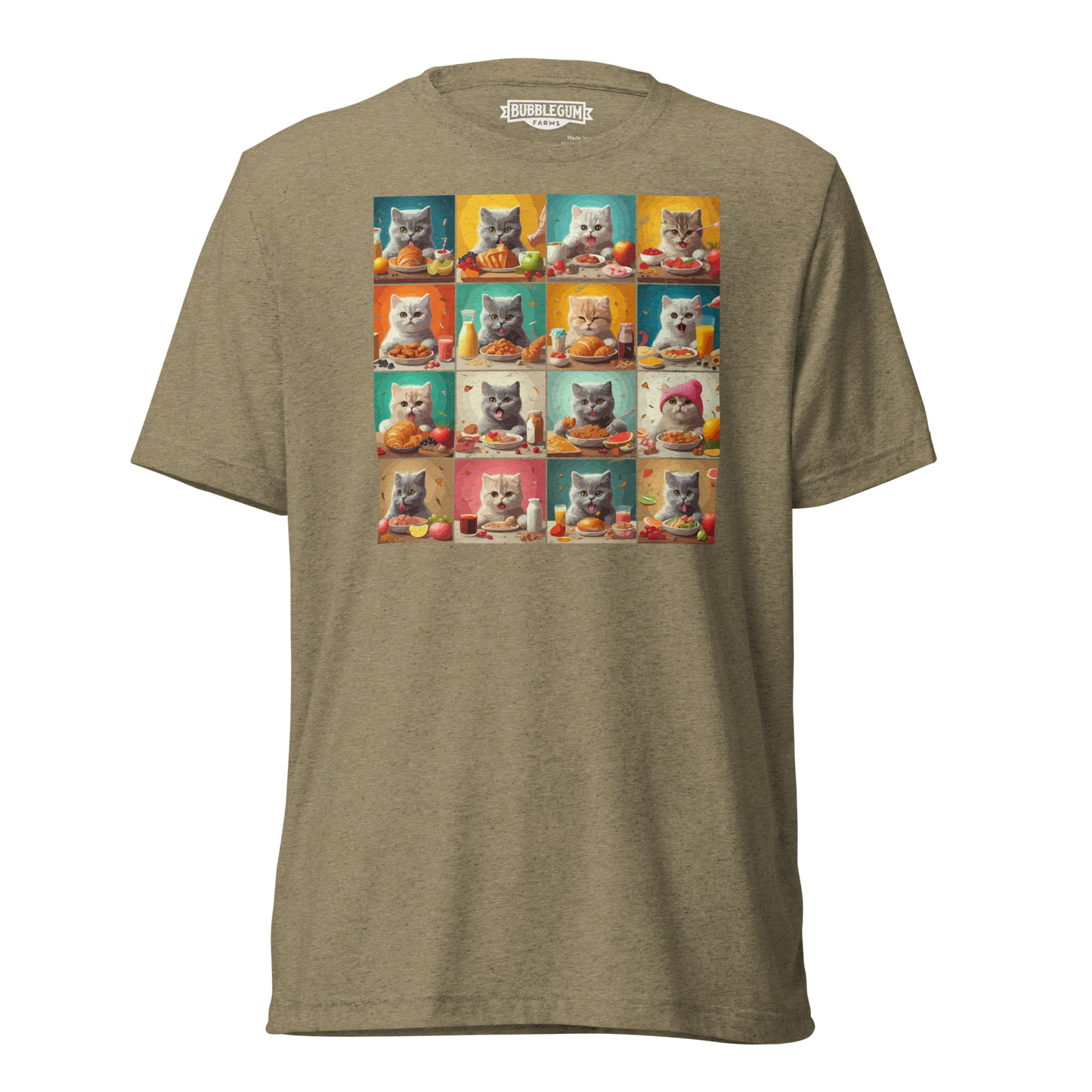 Kittens Eating Collage - Unisex Triblend