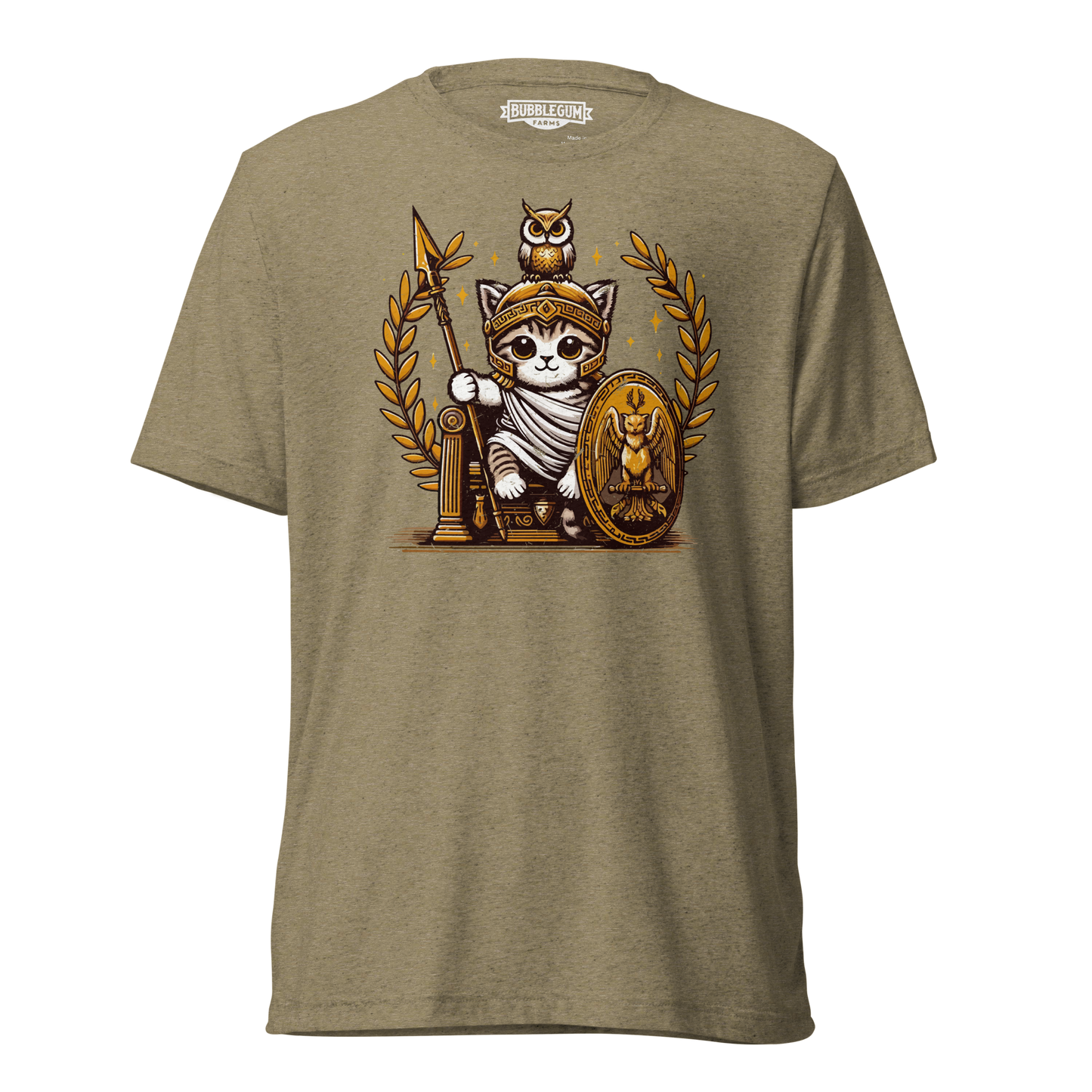 Roman Kitten with Owl - Unisex Triblend