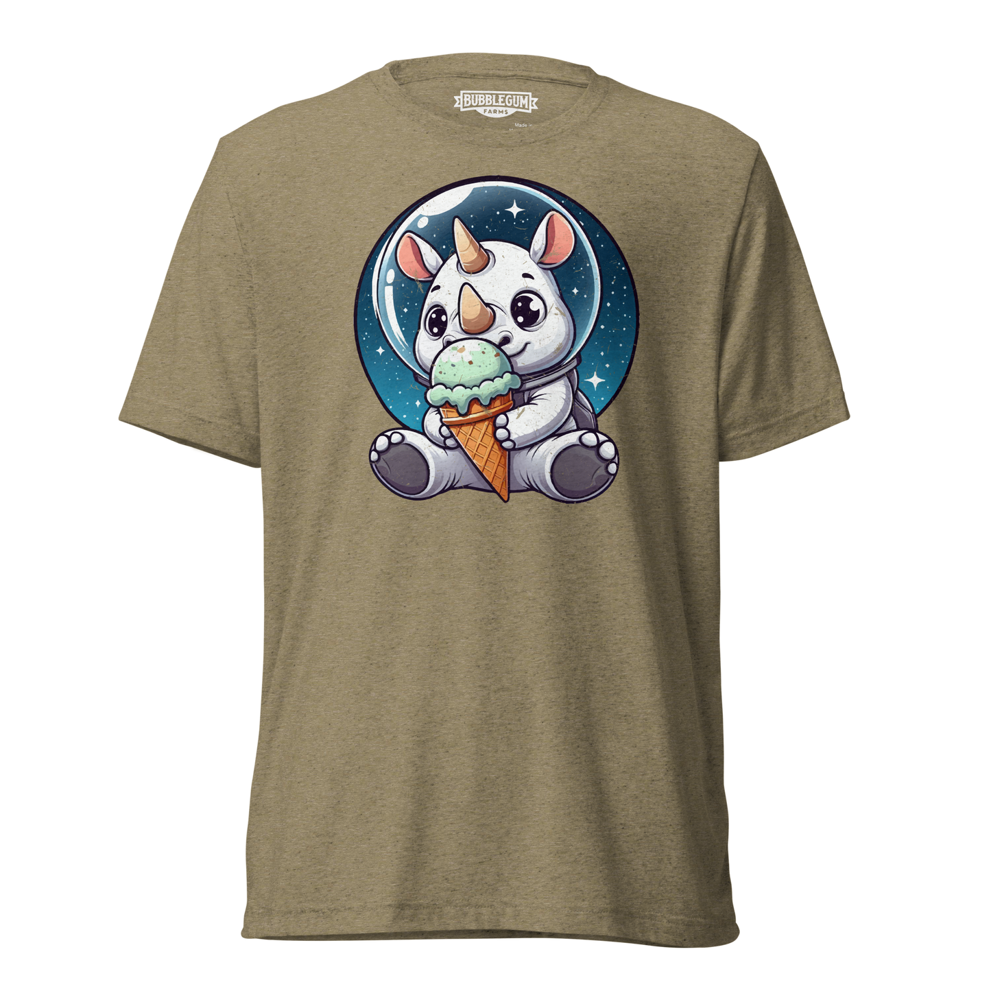Space Rhino - Eating Ice Cream - Unisex Triblend
