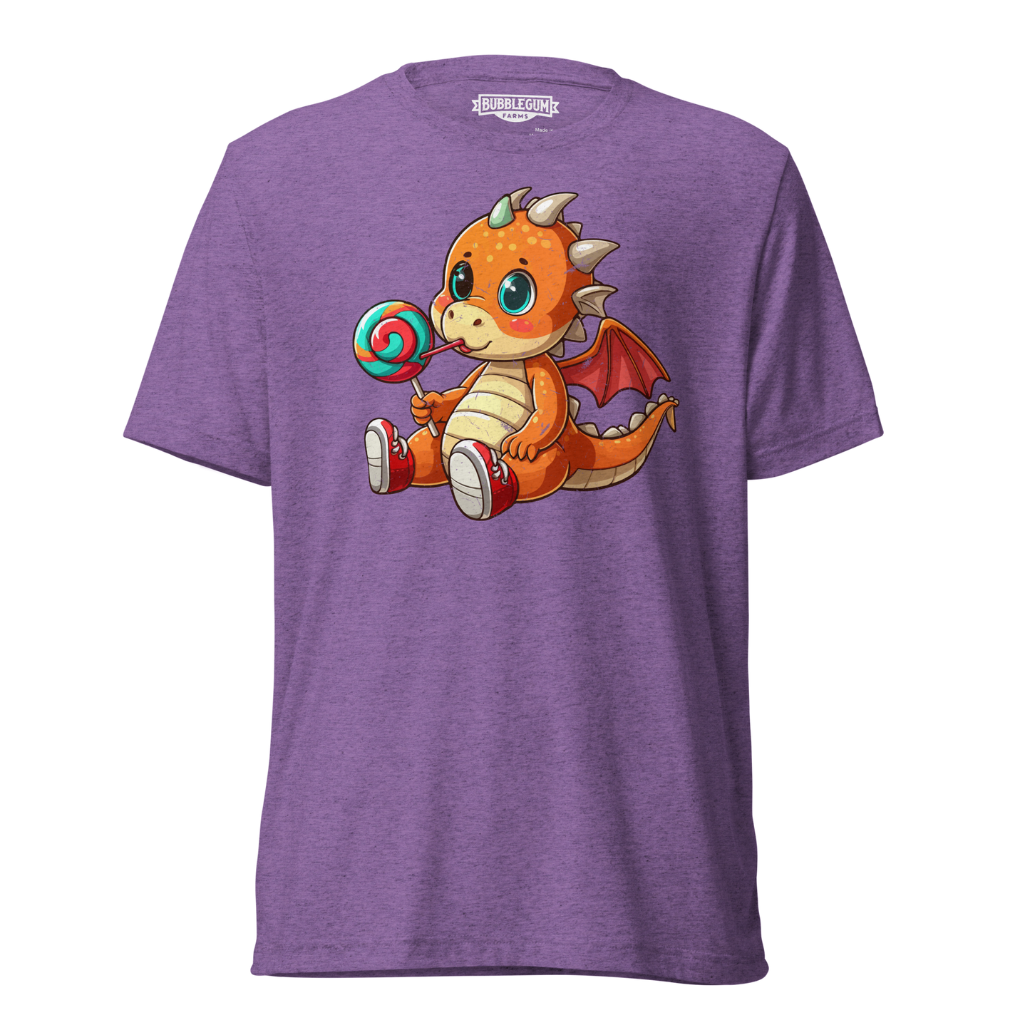 Baby Dragon with Lolipop - Unisex Triblend Tee