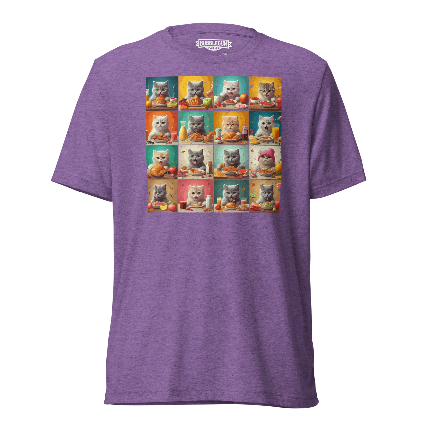 Kittens Eating Collage - Unisex Triblend