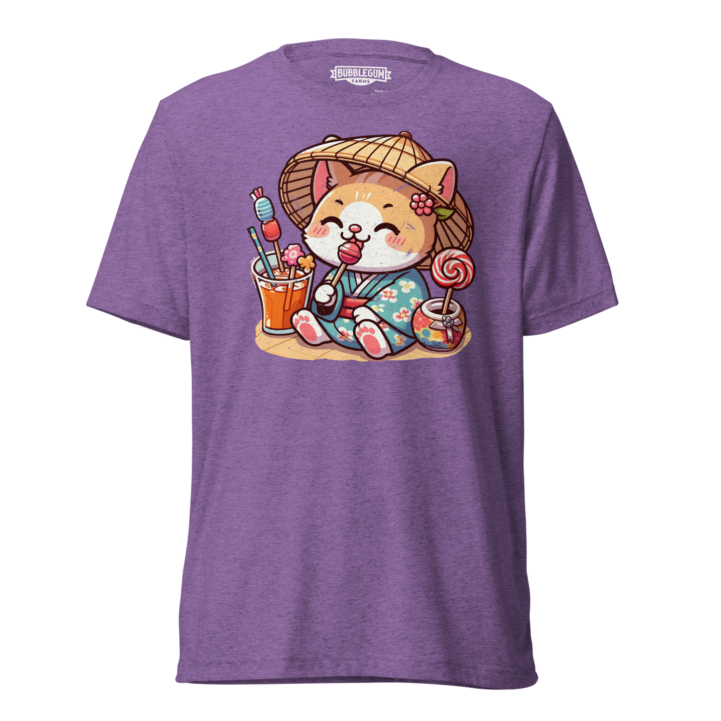 Orange Kitten in a Kimono - Unisex Triblend