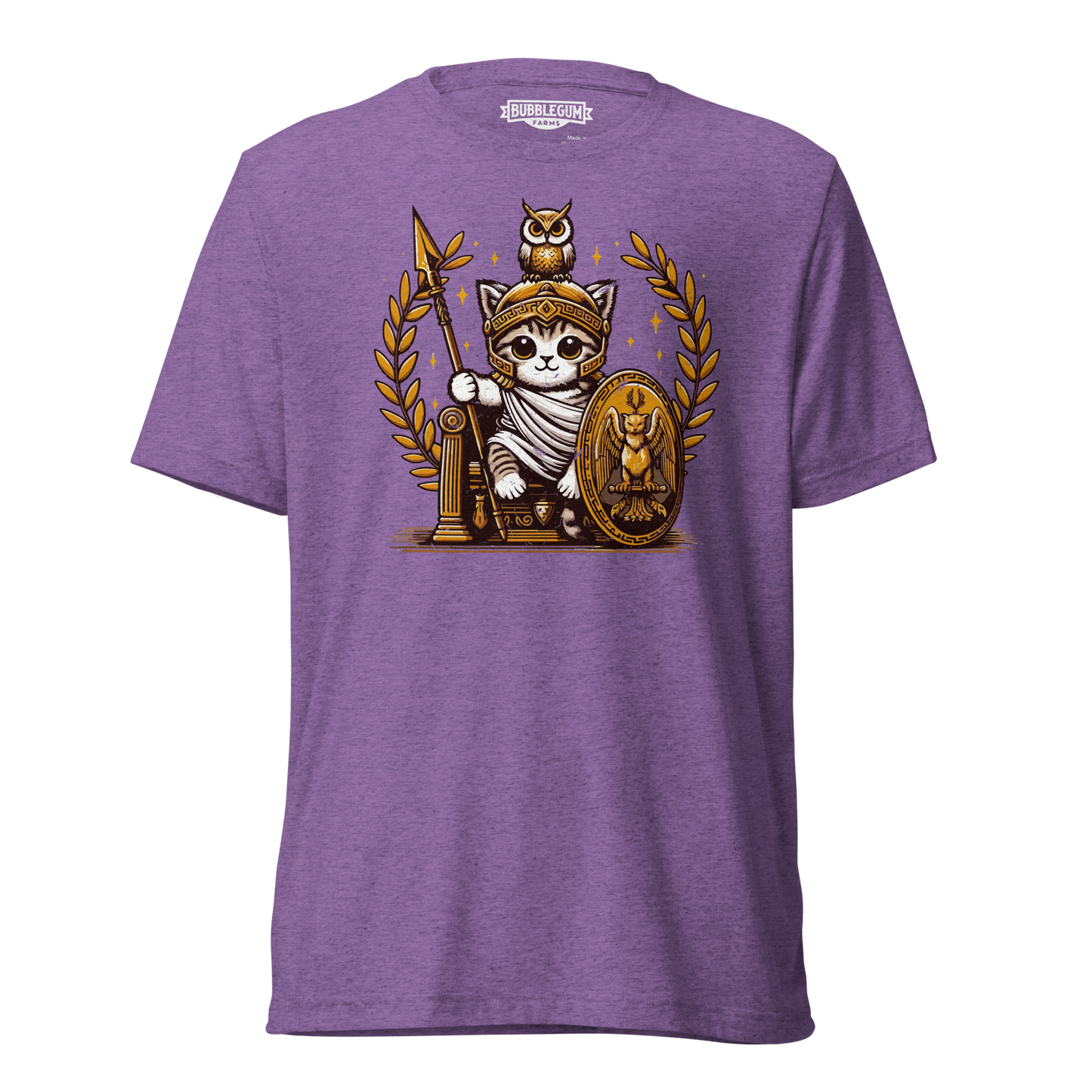 Roman Kitten with Owl - Unisex Triblend