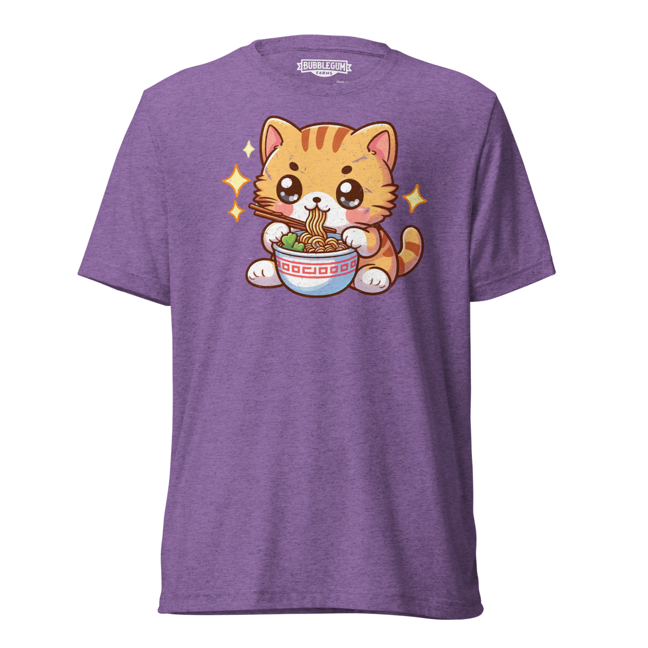 Orange Kitten - Eating Ramen - Unisex Triblend