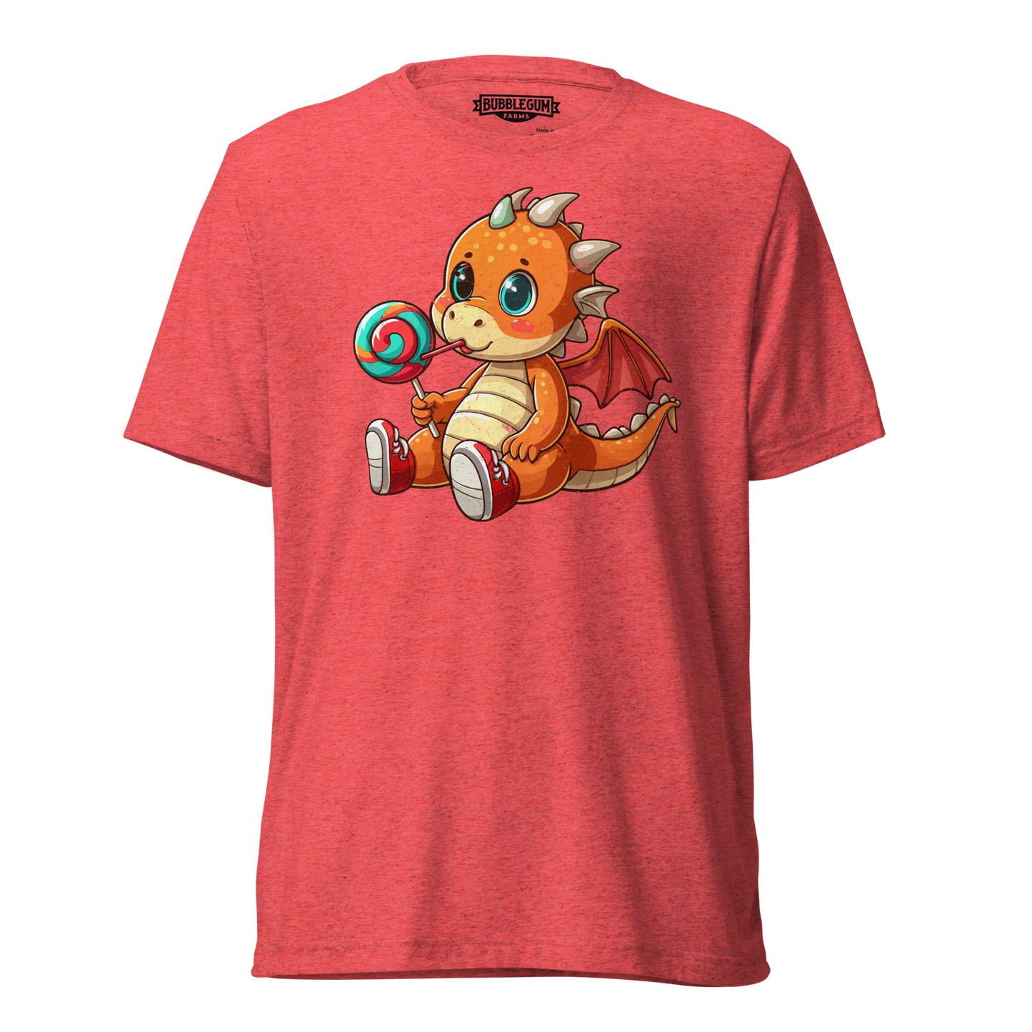 Baby Dragon with Lolipop - Unisex Triblend Tee