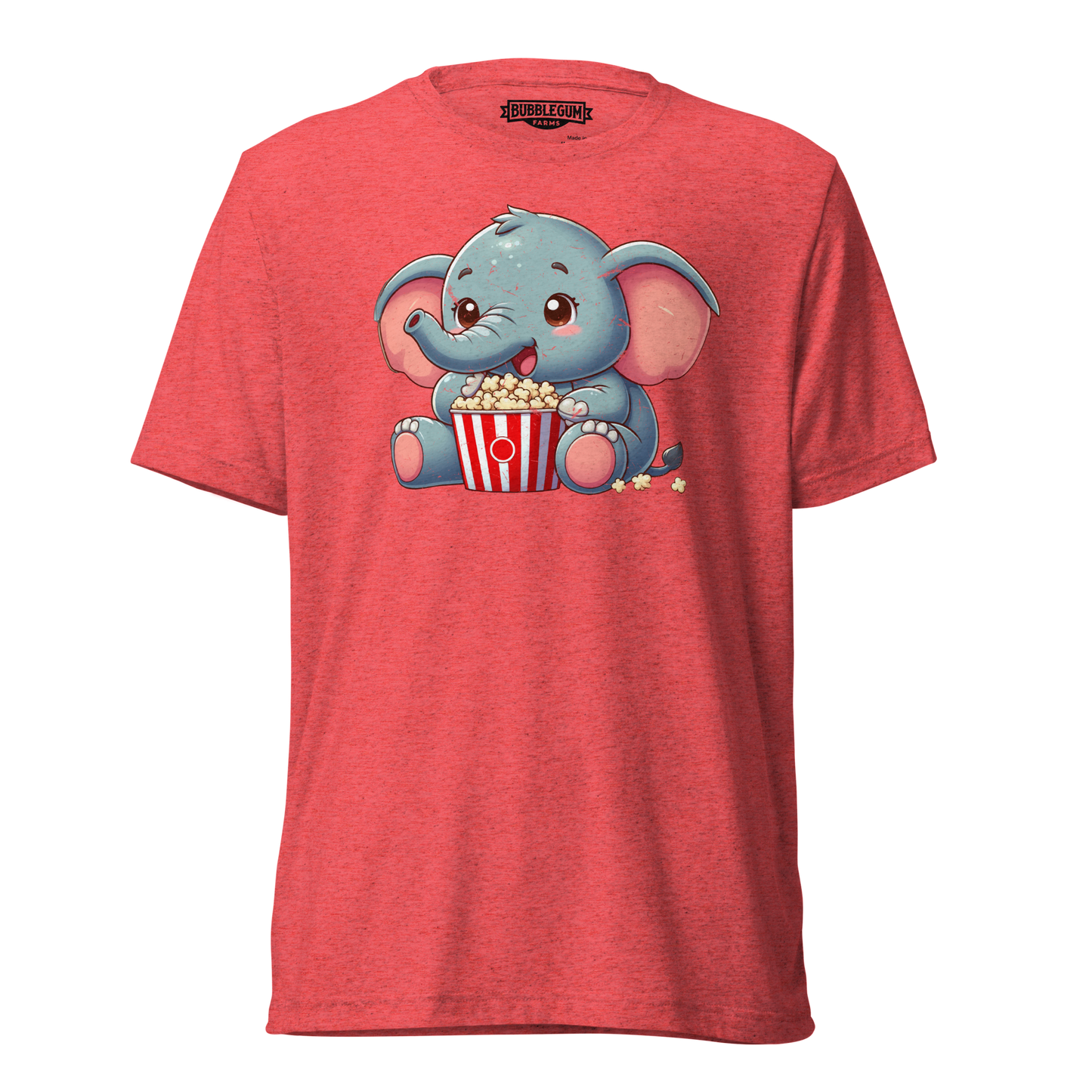 Baby Elephant - Eating Popcorn - Unisex Triblend Tee