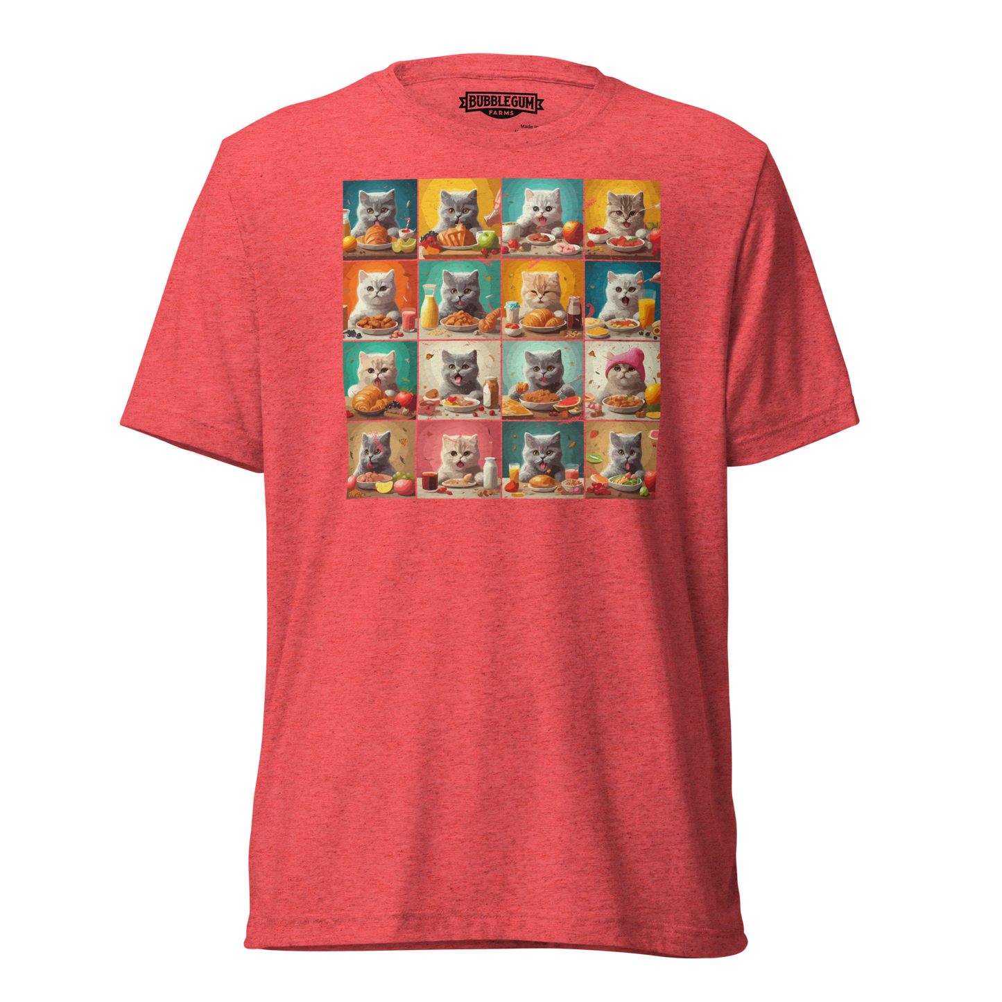 Kittens Eating Collage - Unisex Triblend