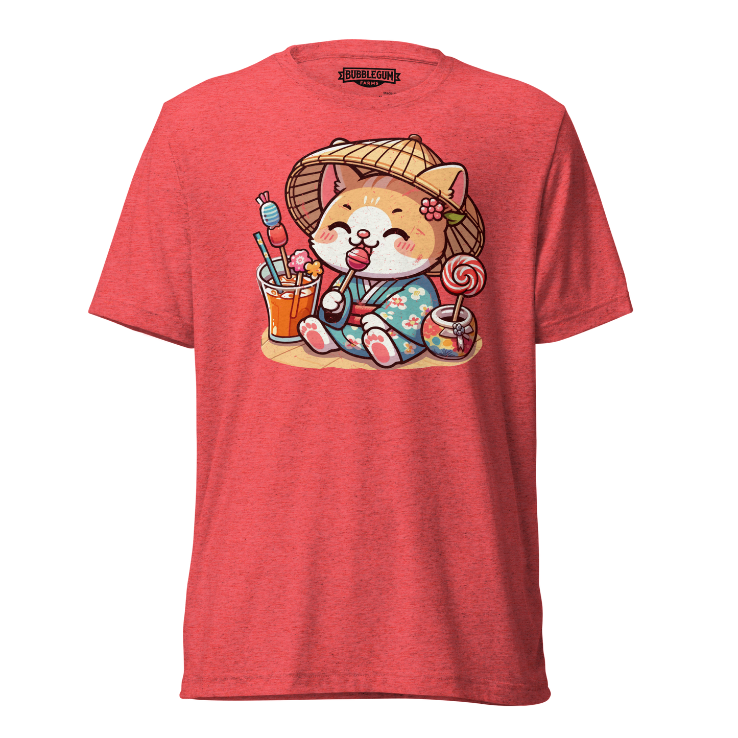 Orange Kitten in a Kimono - Unisex Triblend