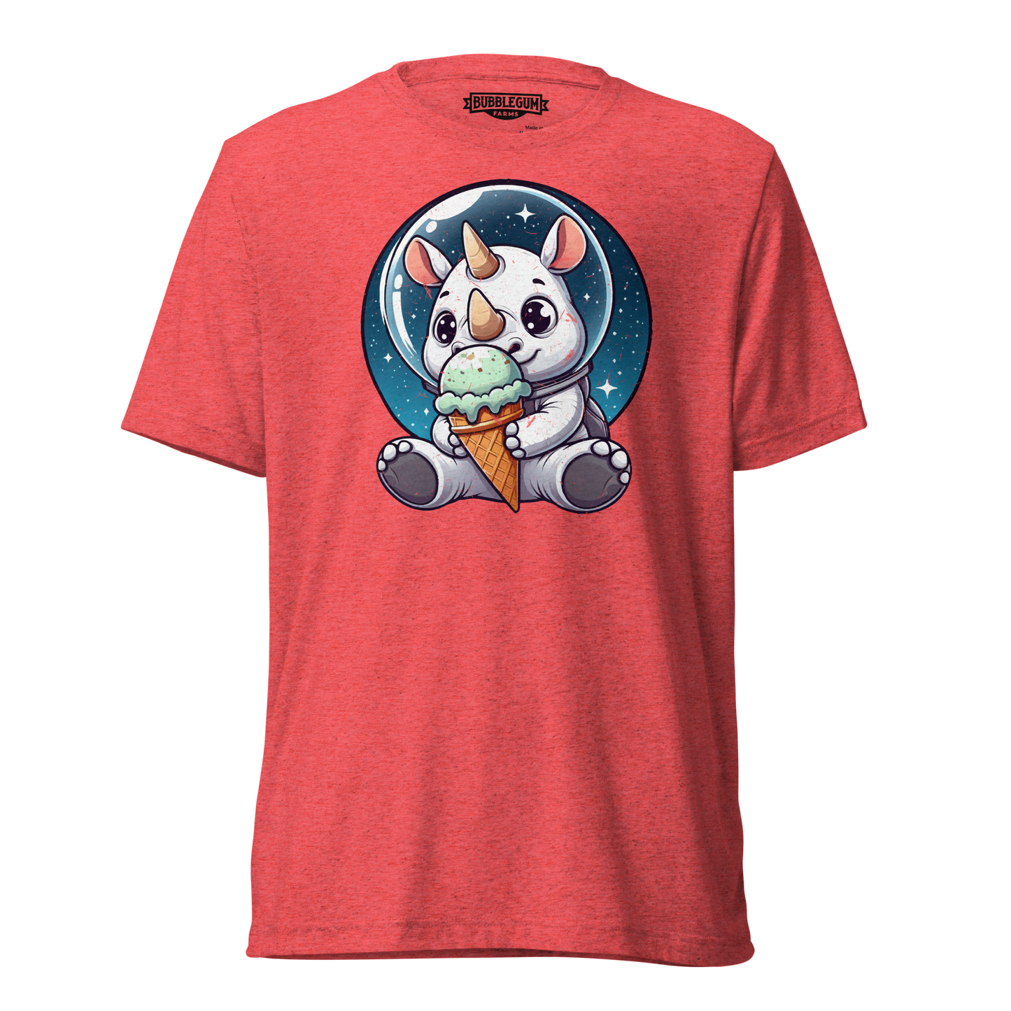 Space Rhino - Eating Ice Cream - Unisex Triblend