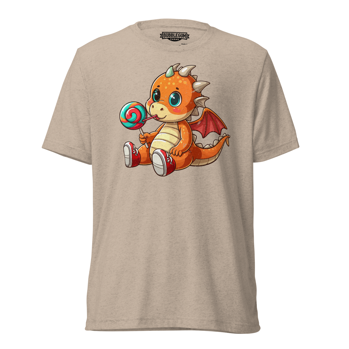 Baby Dragon with Lolipop - Unisex Triblend Tee