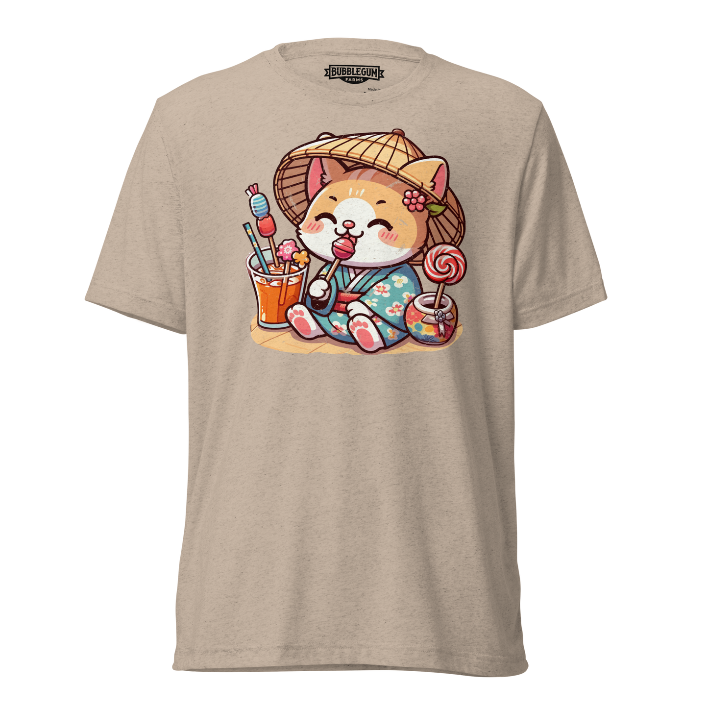 Orange Kitten in a Kimono - Unisex Triblend