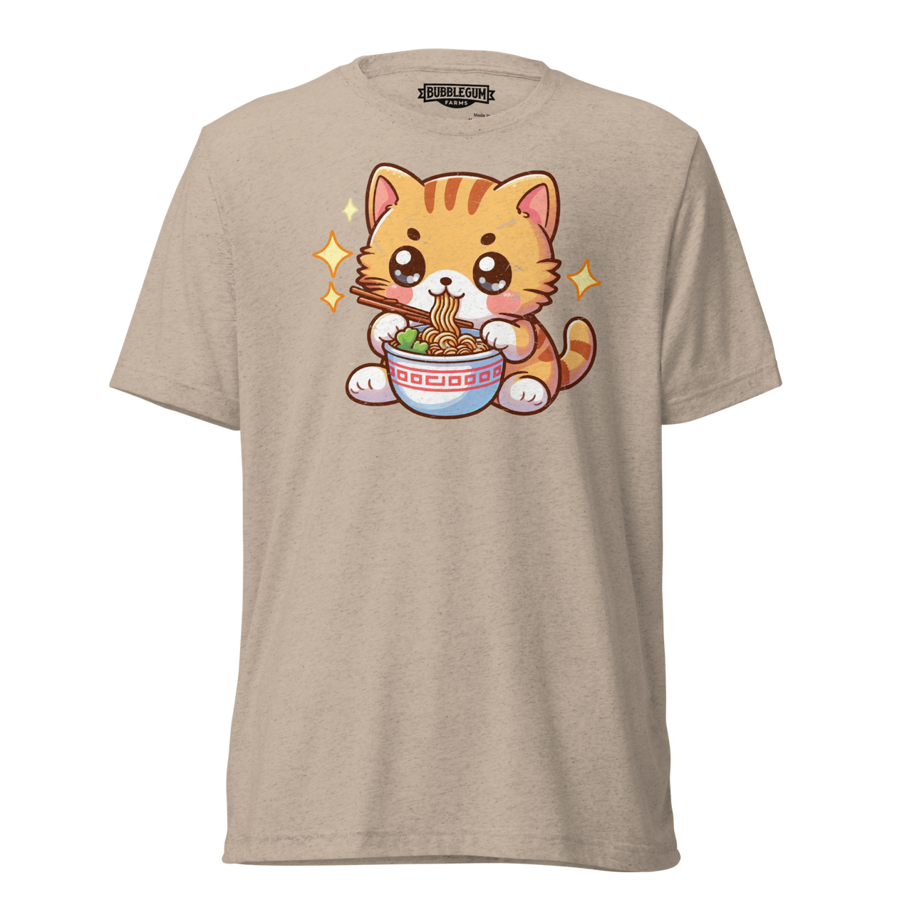 Orange Kitten - Eating Ramen - Unisex Triblend