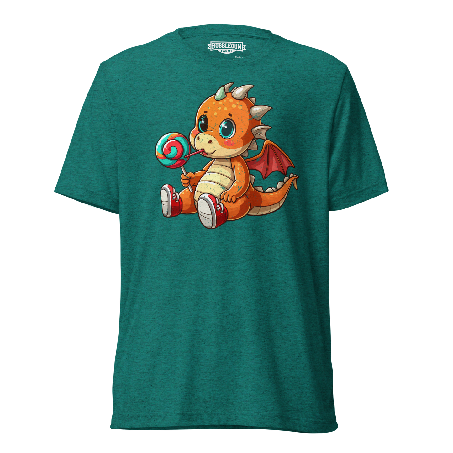 Baby Dragon with Lolipop - Unisex Triblend Tee