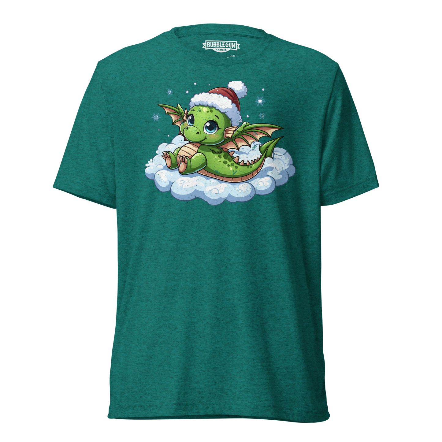 Green Dragon in the Clouds - Unisex Triblend Tee