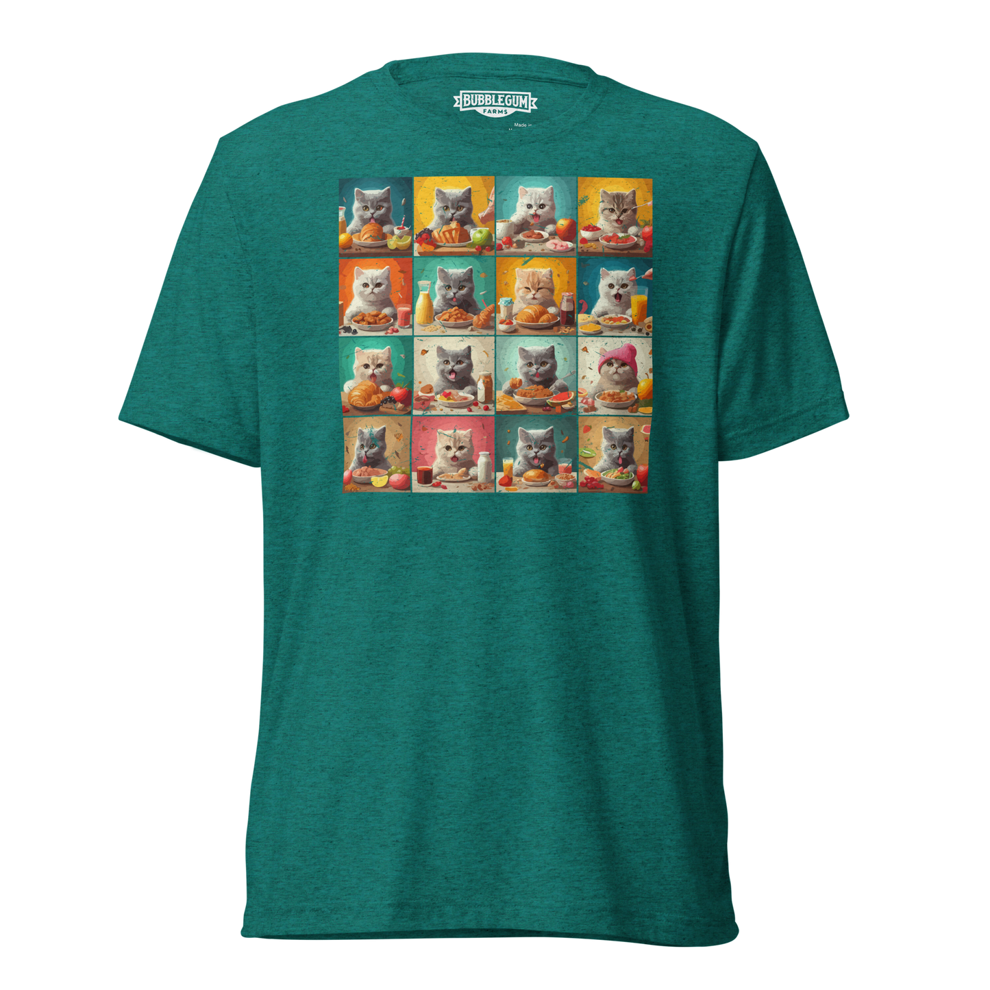Kittens Eating Collage - Unisex Triblend