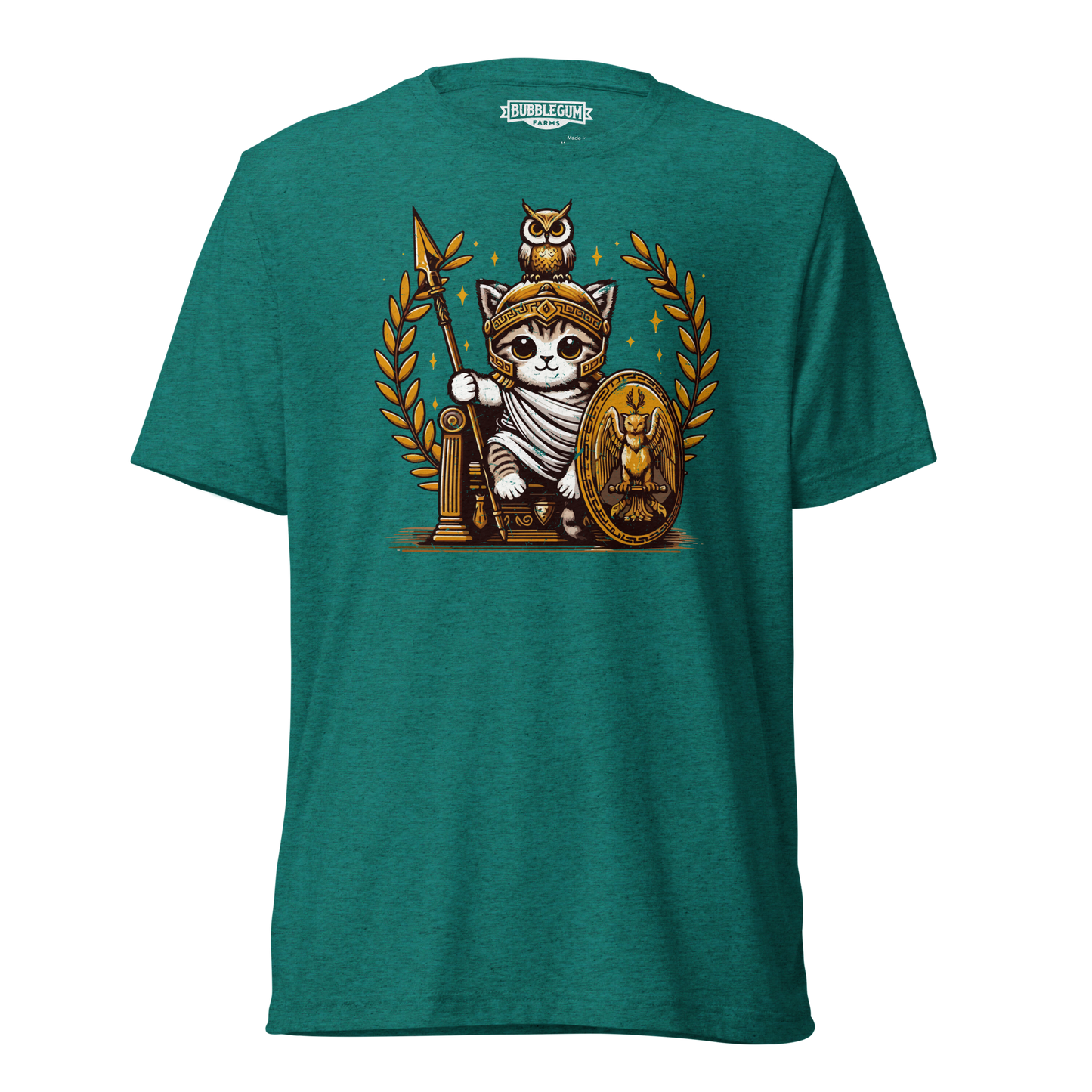 Roman Kitten with Owl - Unisex Triblend