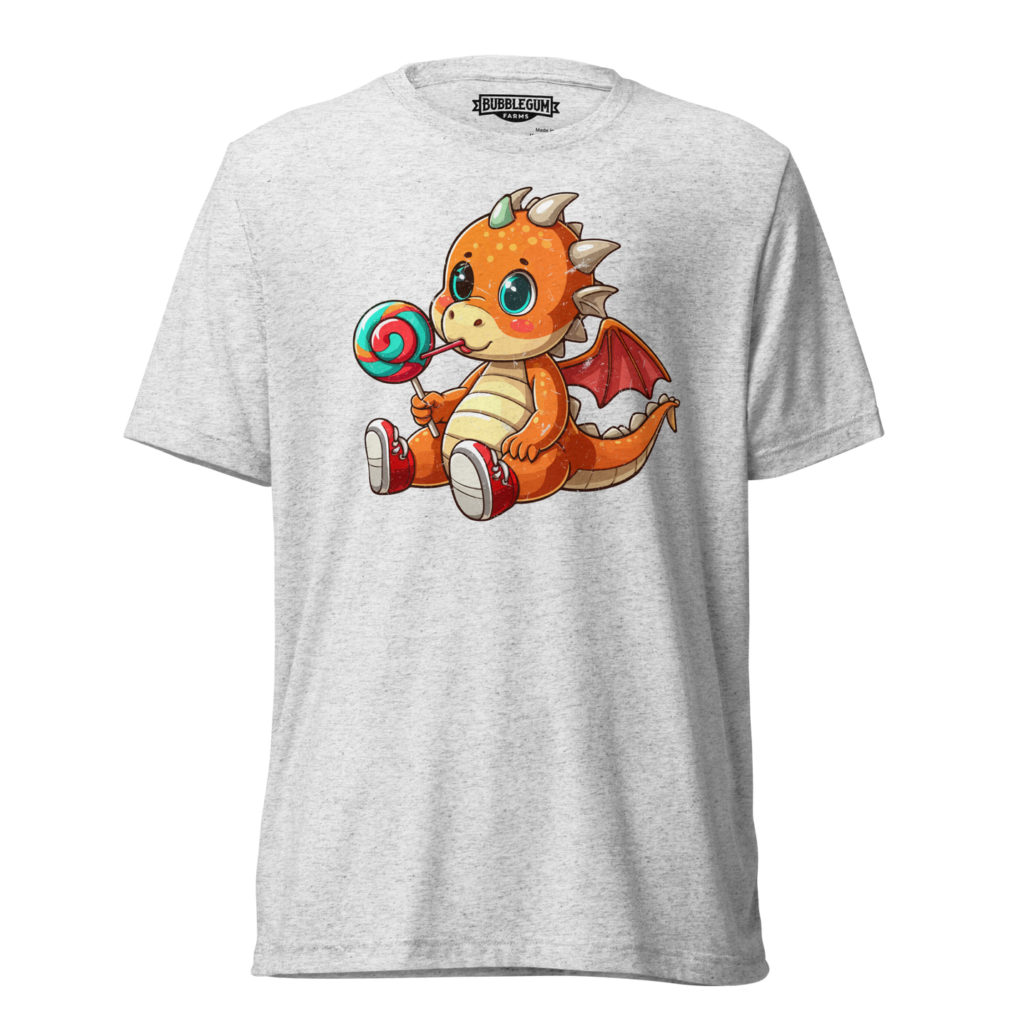 Baby Dragon with Lolipop - Unisex Triblend Tee