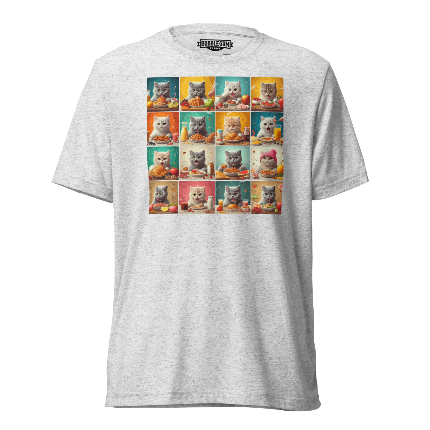 Kittens Eating Collage - Unisex Triblend
