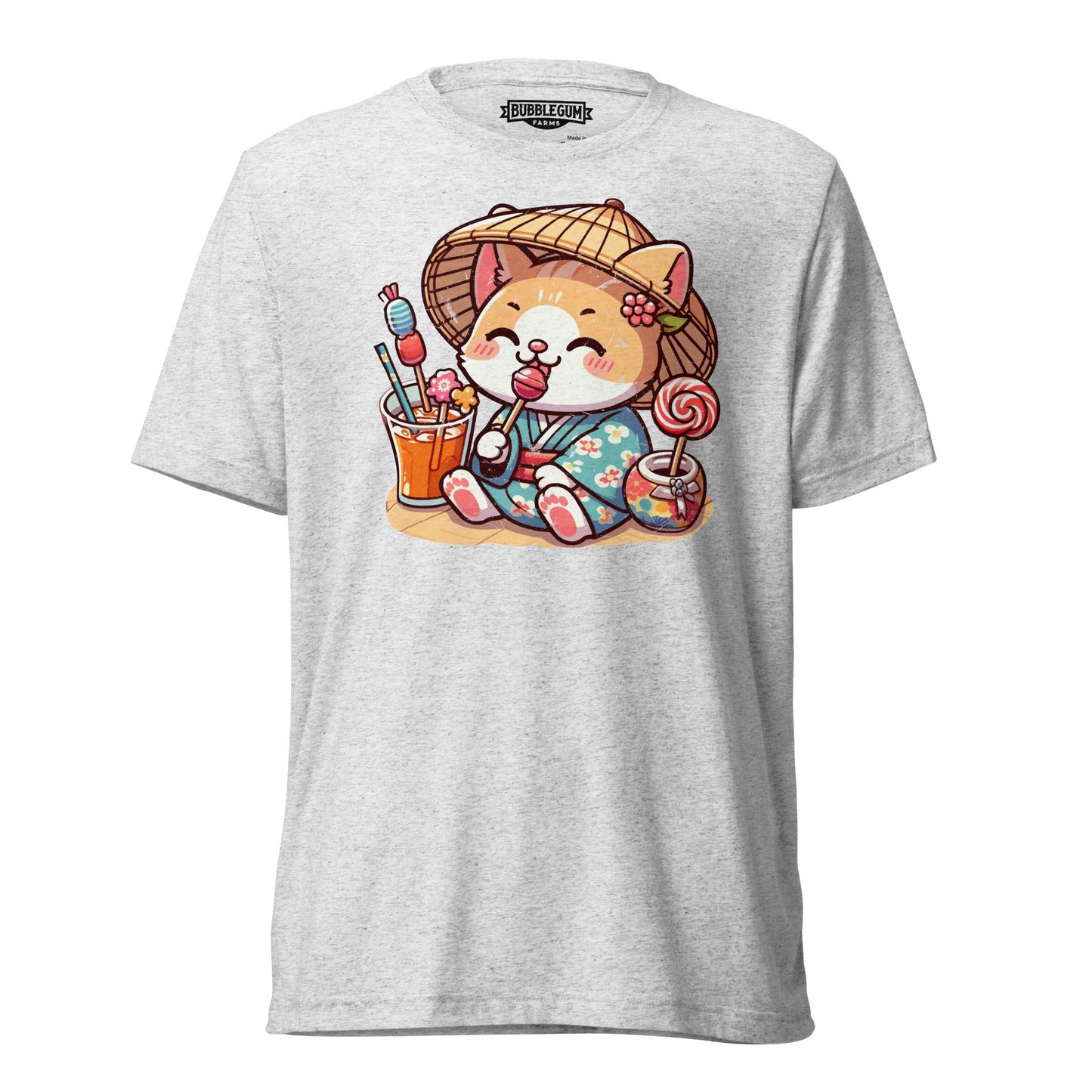 Orange Kitten in a Kimono - Unisex Triblend