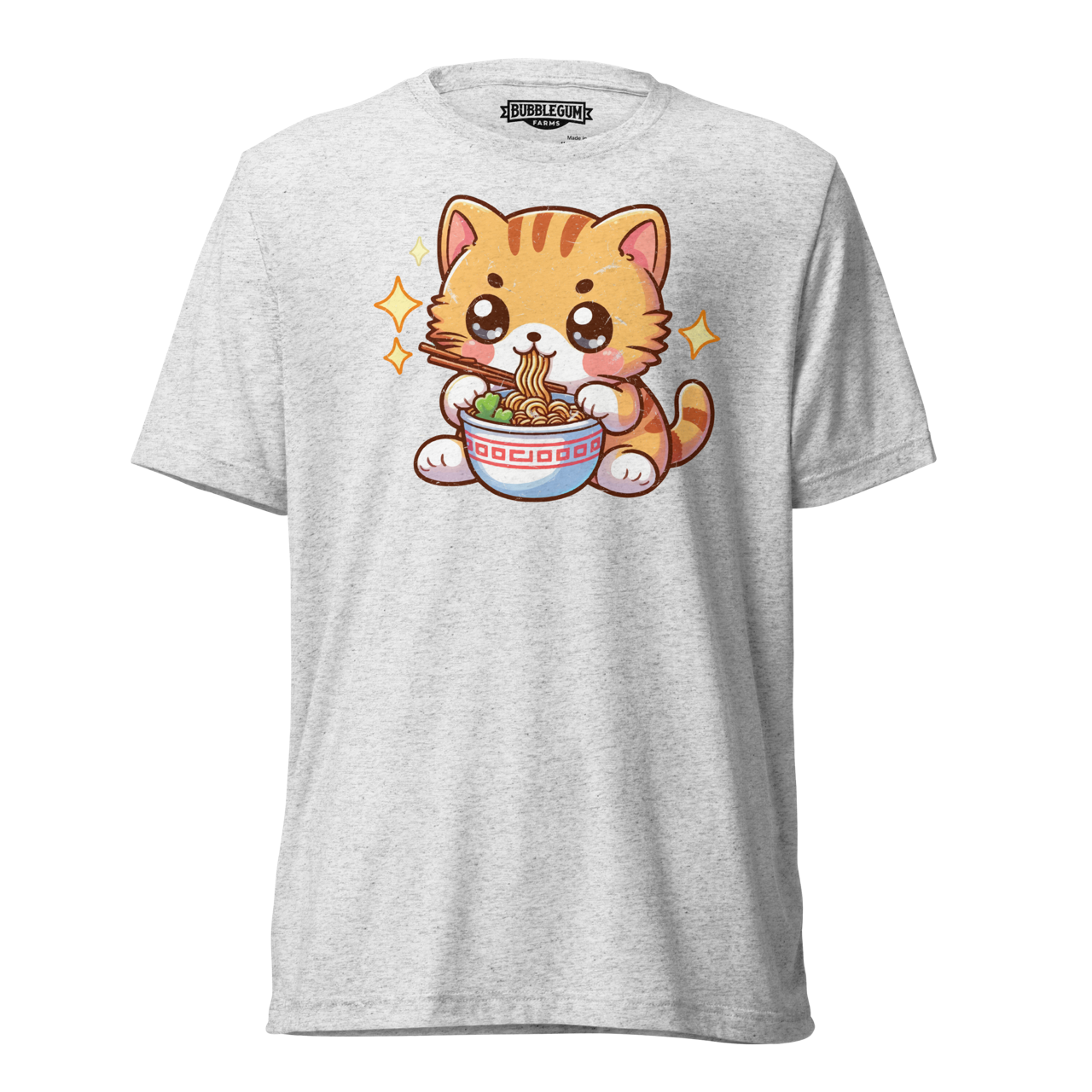 Orange Kitten - Eating Ramen - Unisex Triblend