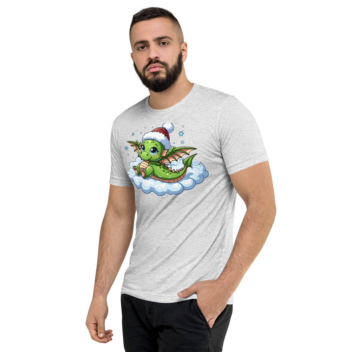 Green Dragon in the Clouds - Unisex Triblend Tee