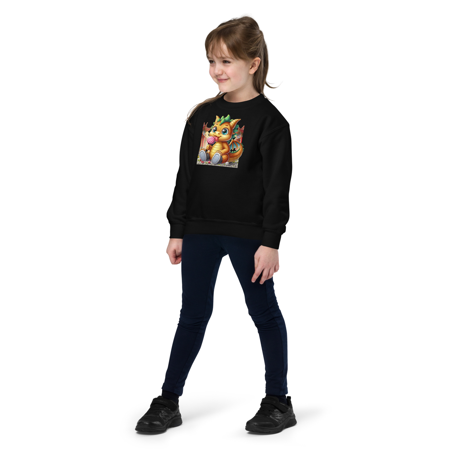 Dragon in Town with Lolipop - Youth Sweatshirt